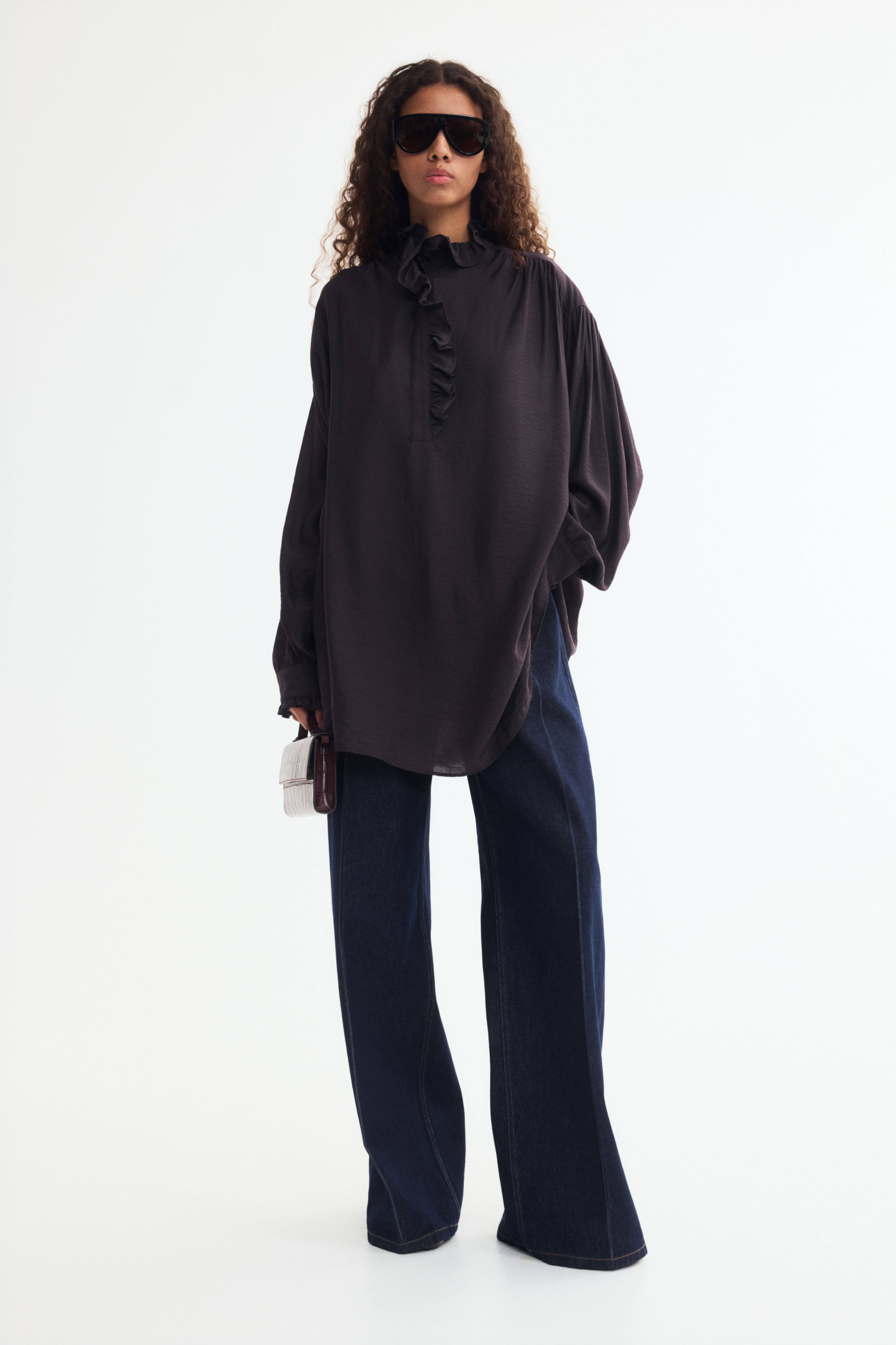 Ruffled tunic dress