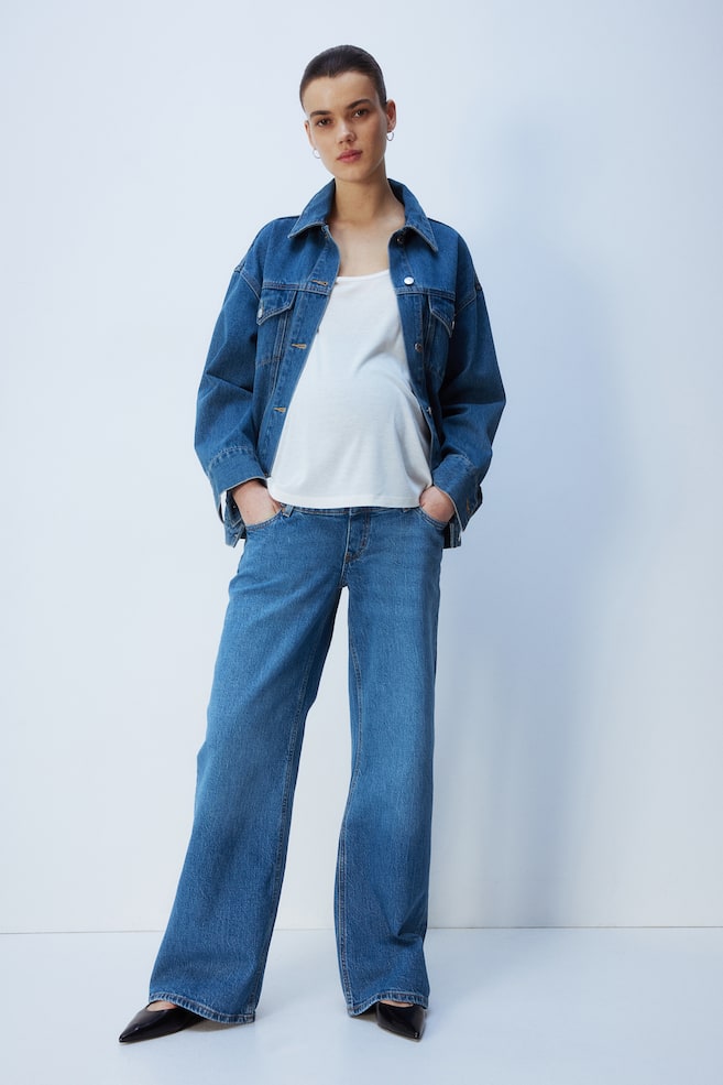 MAMA Wide jeans - Denimblauw/Licht denimblauw - 1