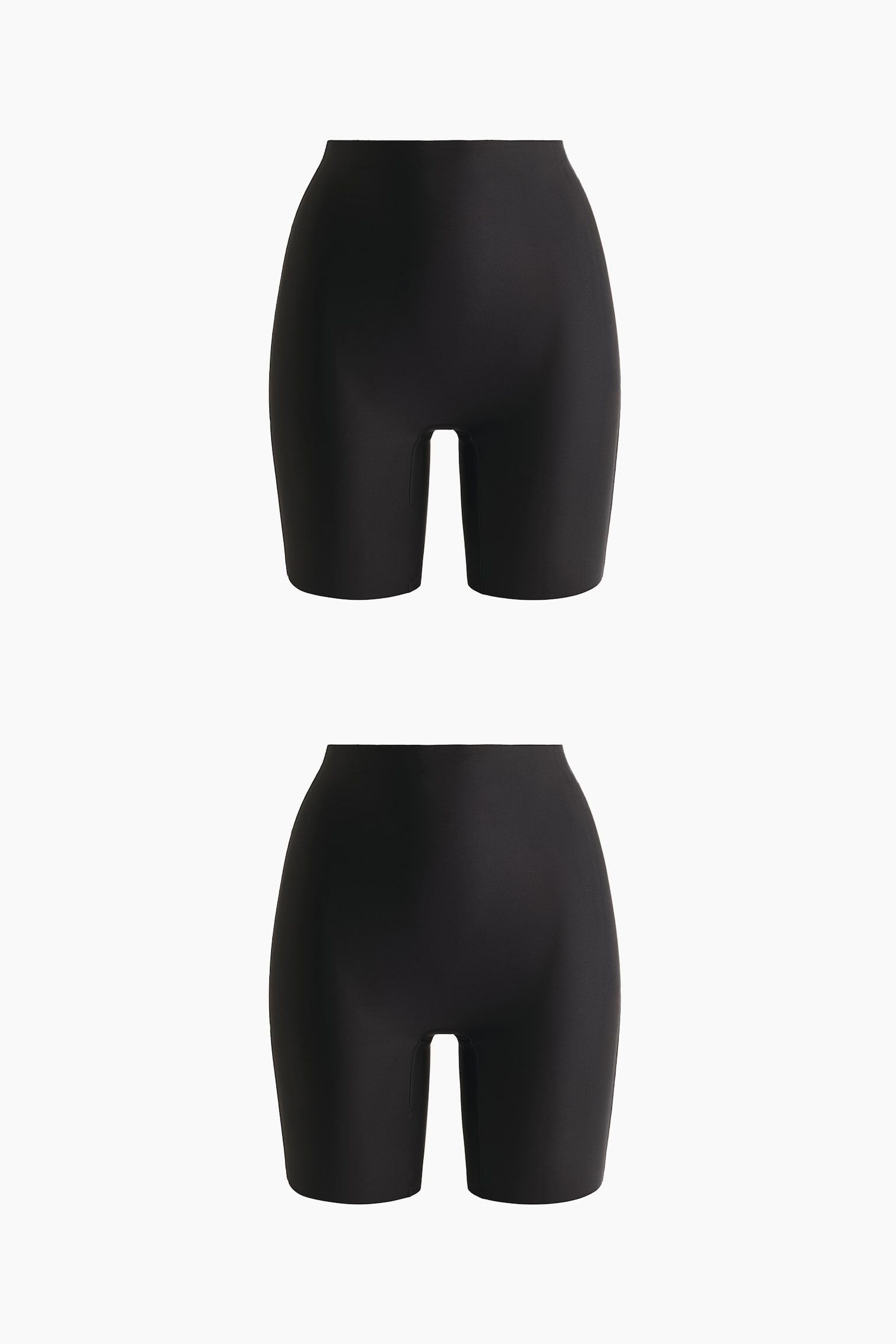 Женские байкерские шорты H&M No-Show Light Shaping, набор из 2 шт, цвет: Чёрный — фото 1