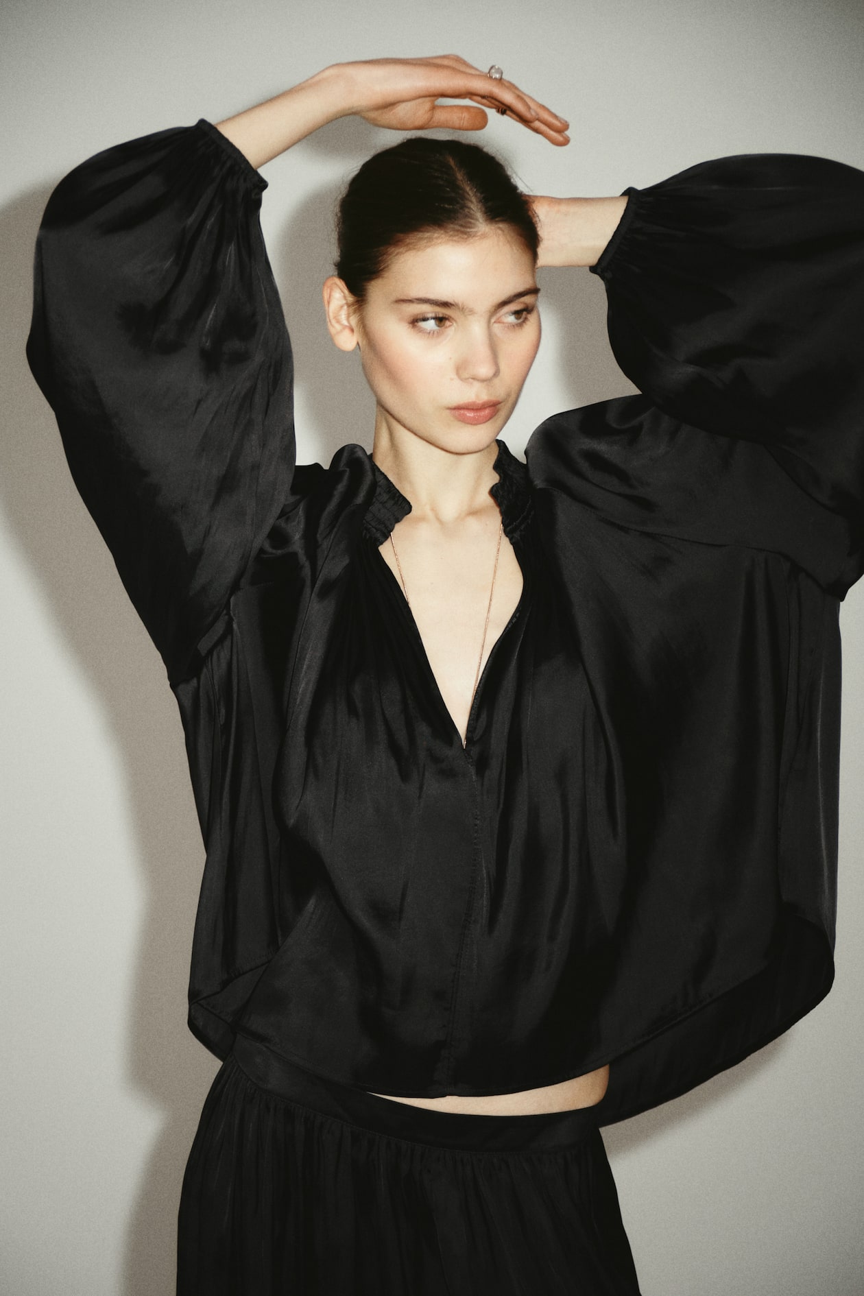 Oversized V-Neck Blouse - image 3