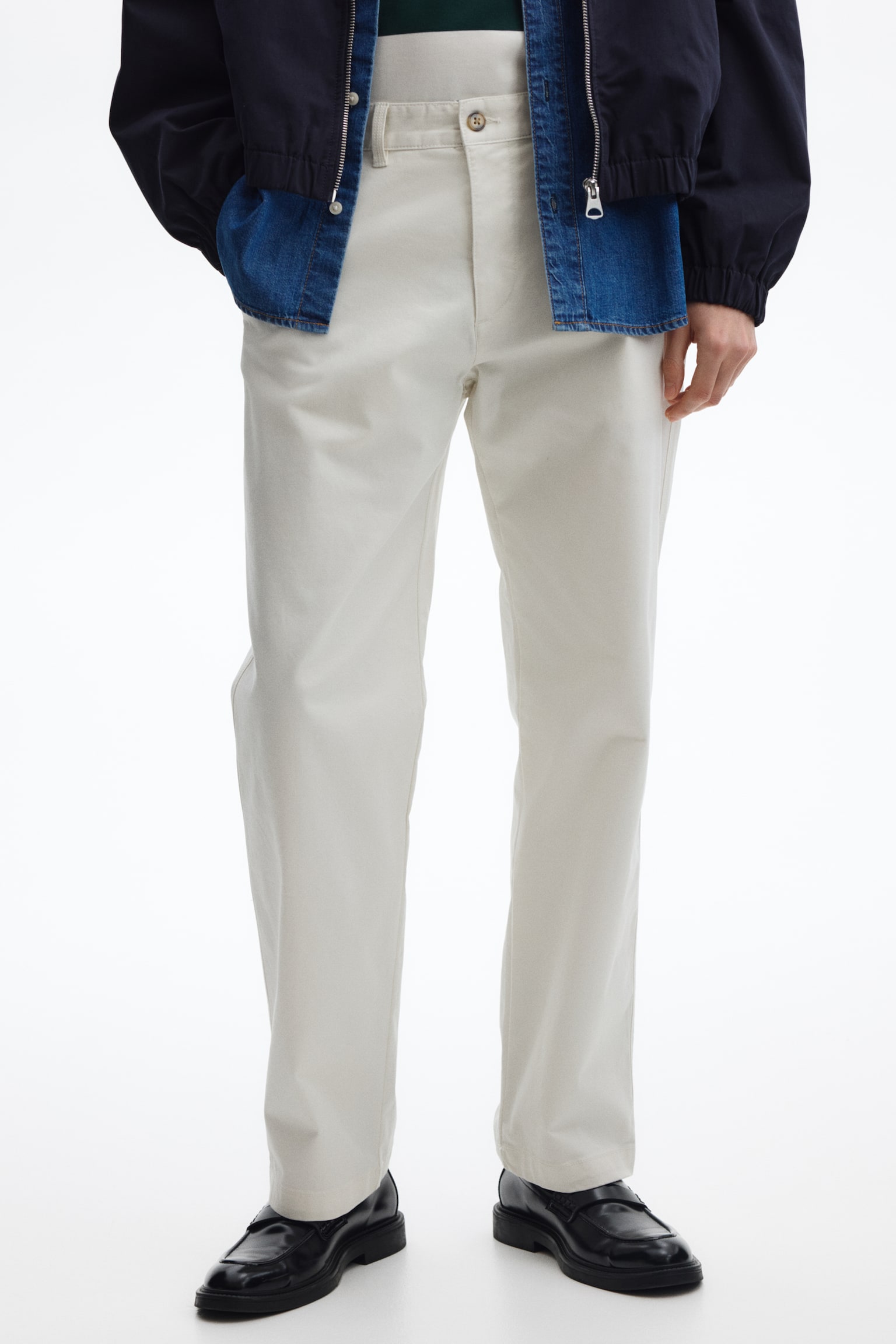 Relaxed Fit Cotton chinos - White/Black/Beige/Dark blue - 4
