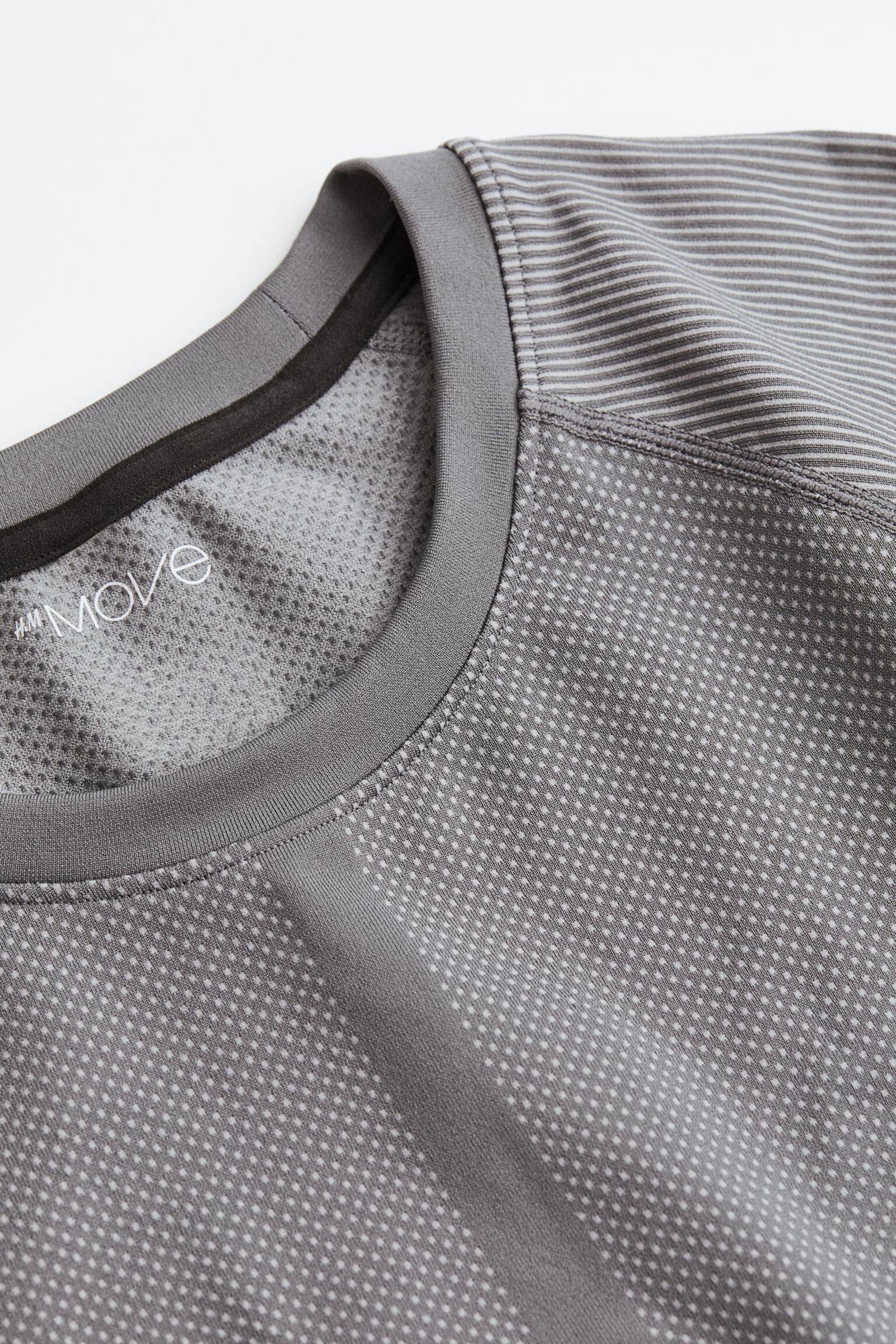 DryMove™ Seamless Activewear Top - Grey/Black - 2