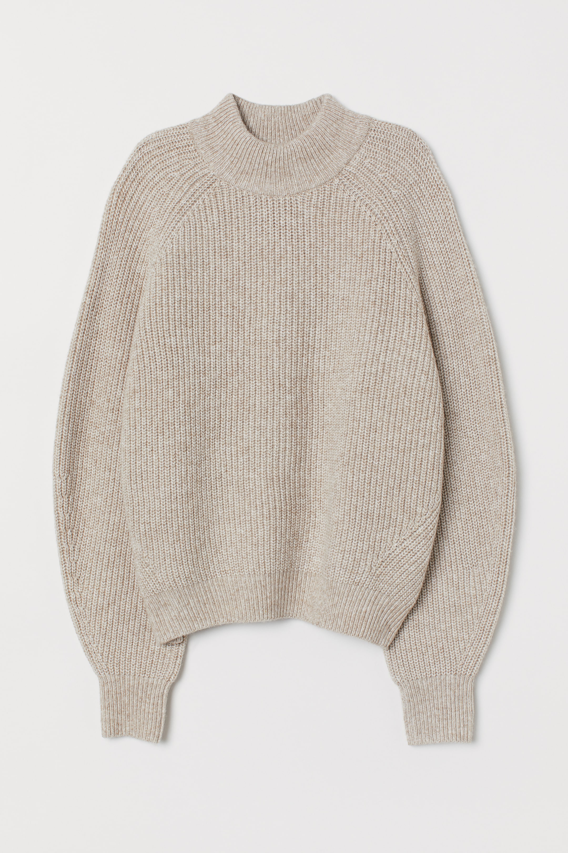 View larger image: Knitted turtleneck jumper - Beige marl - Ladies | H&M GB 1