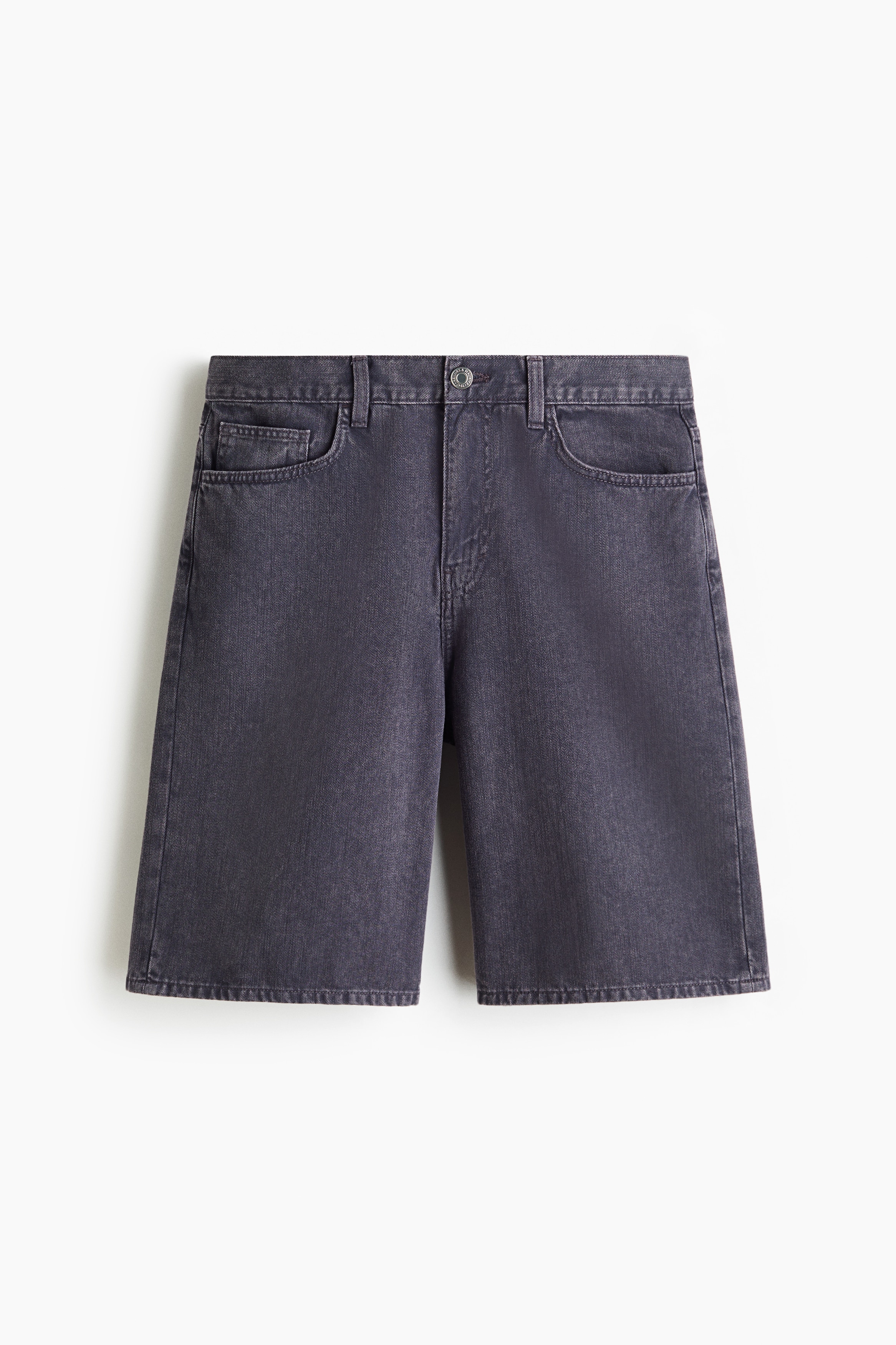 Relaxed Denim Shorts - Dark lilac/Beige/Black