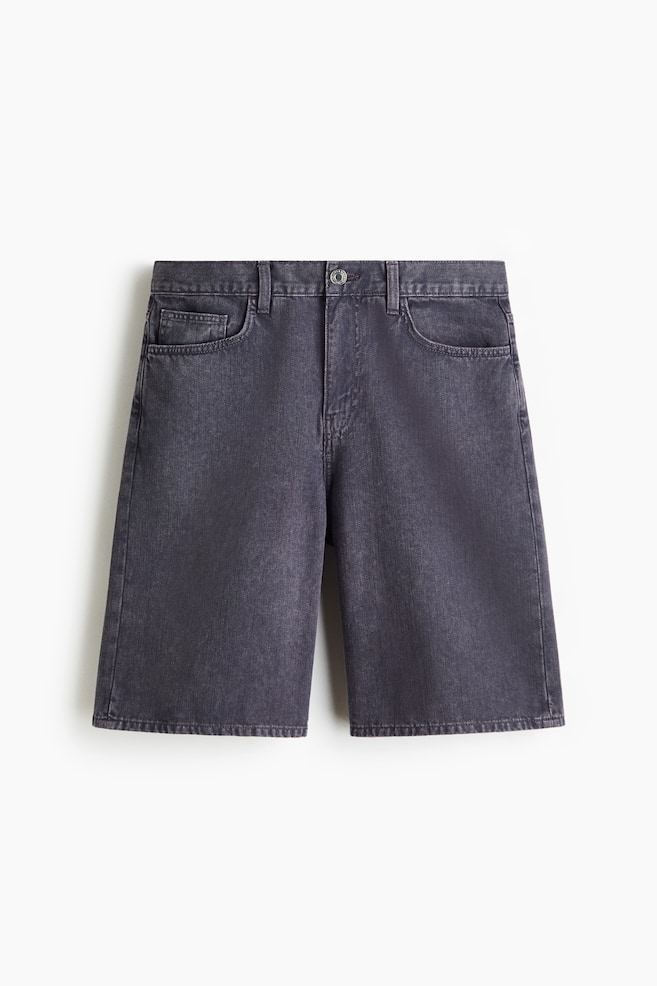 Bermudas vaqueras Relaxed - Lila oscuro/Negro/Beige - 1