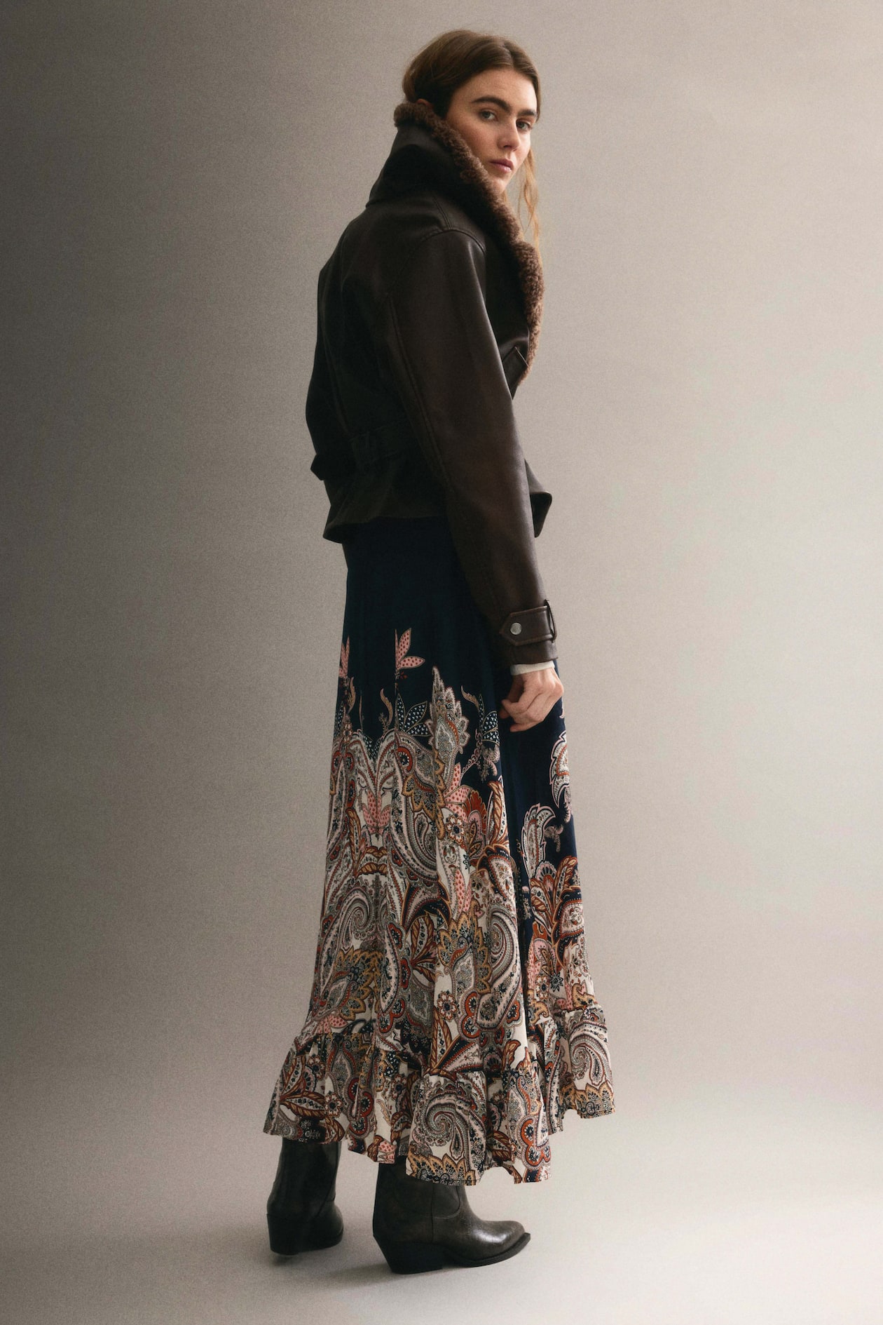 Ruffle-Trimmed Maxi Skirt - image 3
