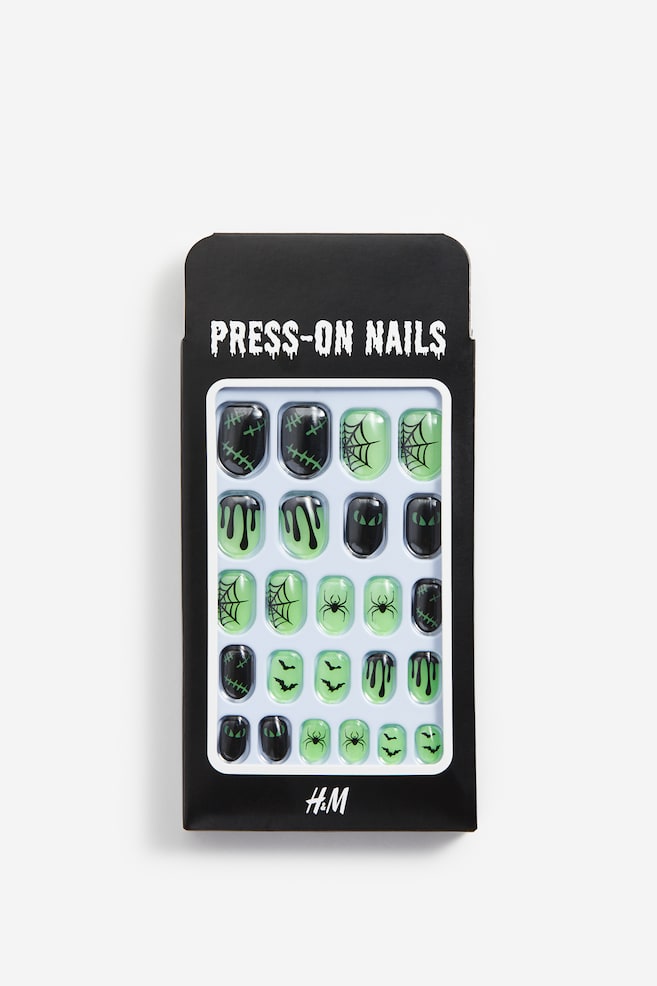 Press-on nails - Green/Glow-in-the-dark - 1