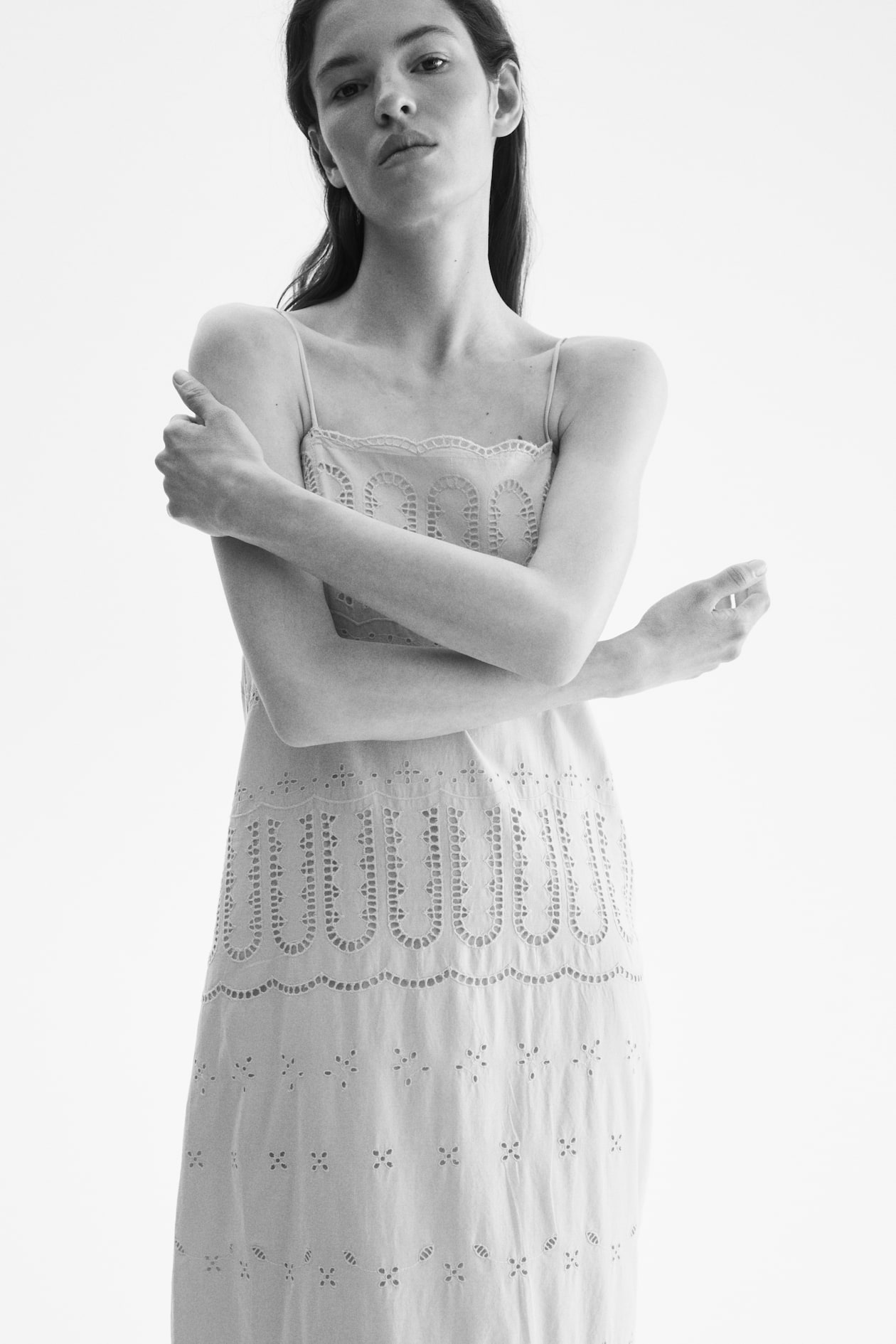 Eyelet-Embroidered Strappy Dress - image 3