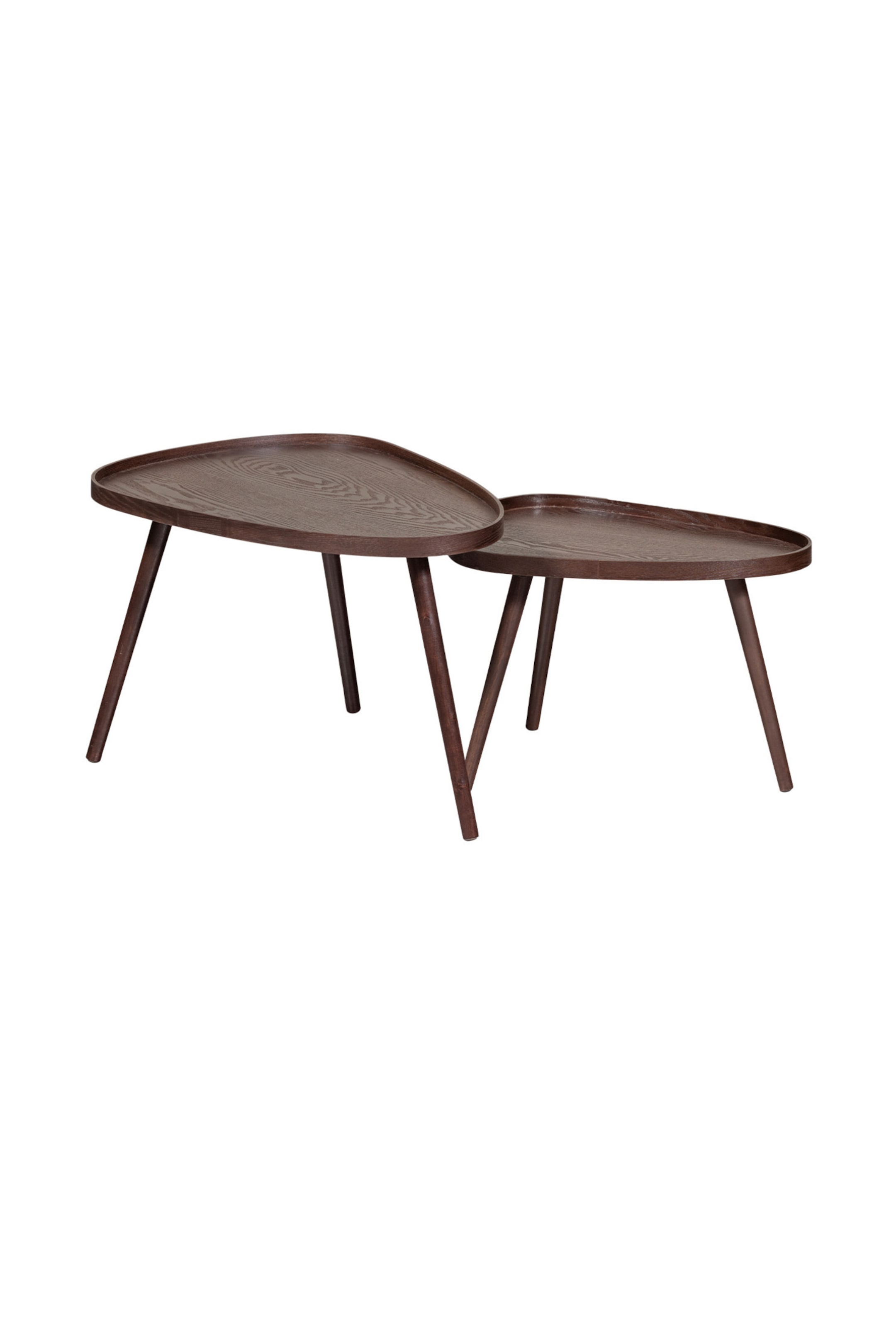 Grotere afbeelding bekijken: Nissa Bijzettafel - Set Van 2 - Bruin - WOOOD | H&M NL 2