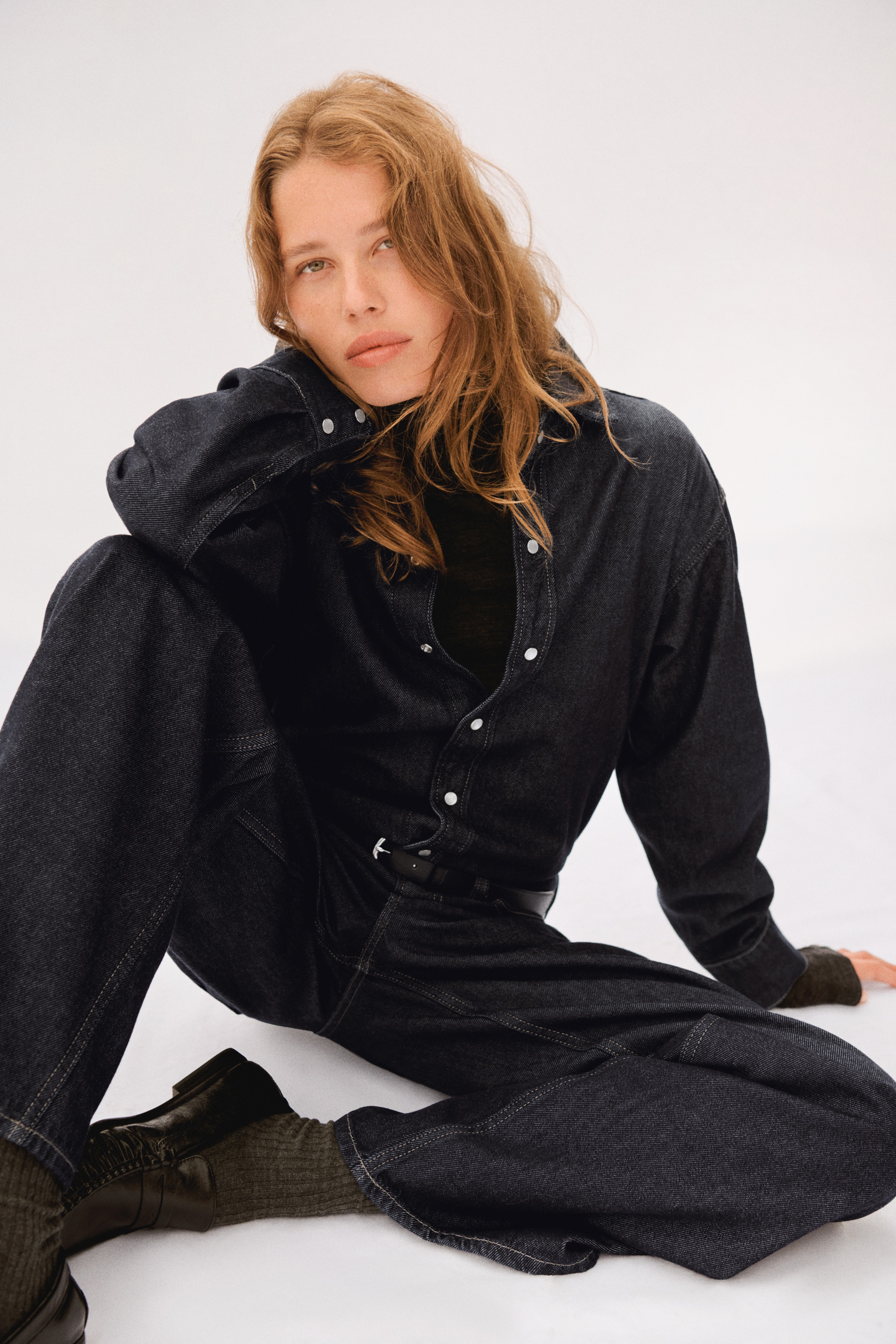 フェザーソフトデニムシャツ - デニムグレー - レディース | H&M JP