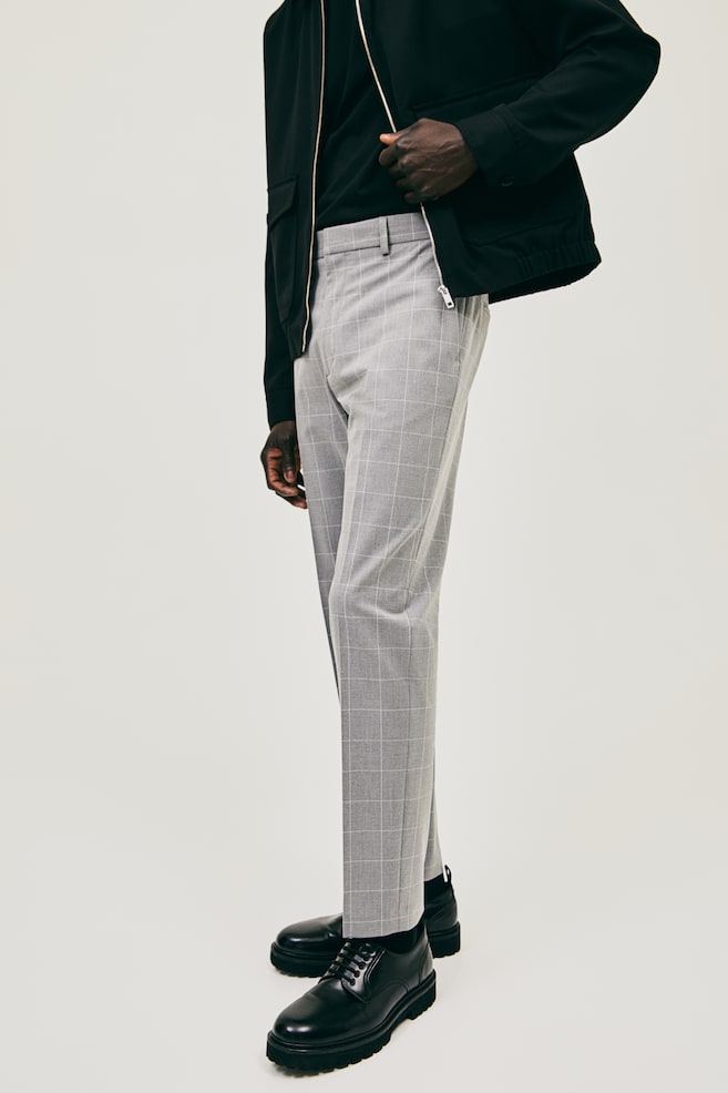 Slim Fit Trousers - Light grey/Checked/Black/Black/Checked/Grey/Checked/dc/dc/dc - 4