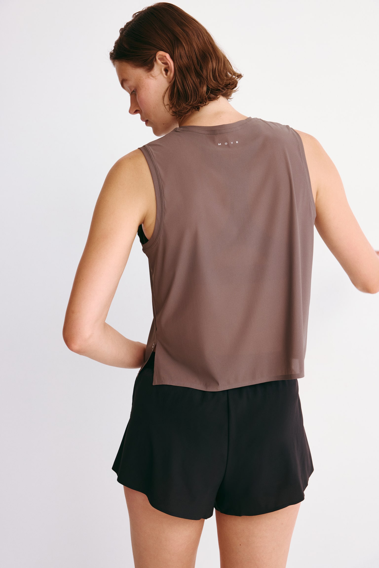 Женский топ H&M Move Sports with CoolMove™, цвет: Дымчатый — фото 4