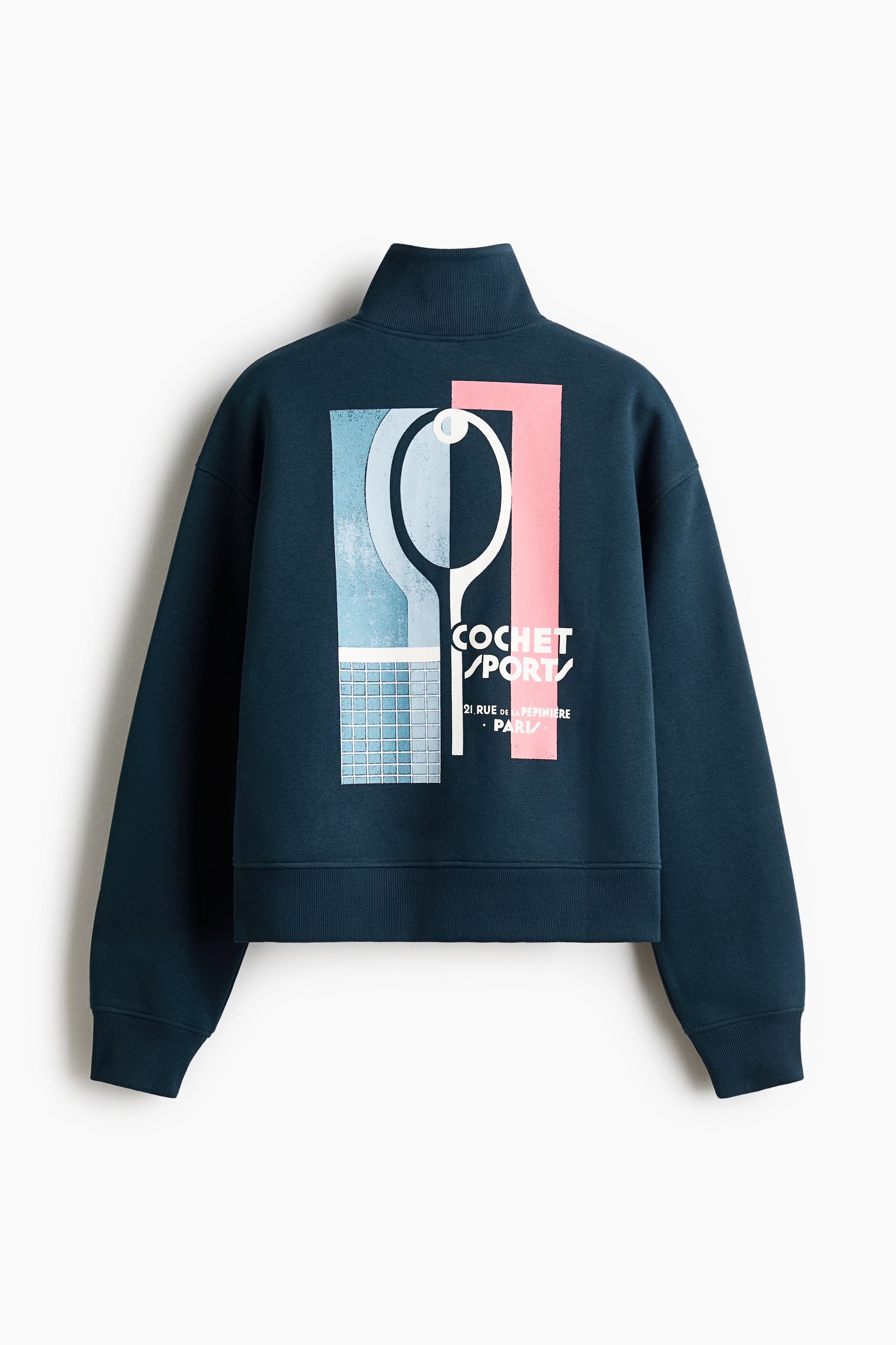 Half-Zip Sweatshirt with Motif
