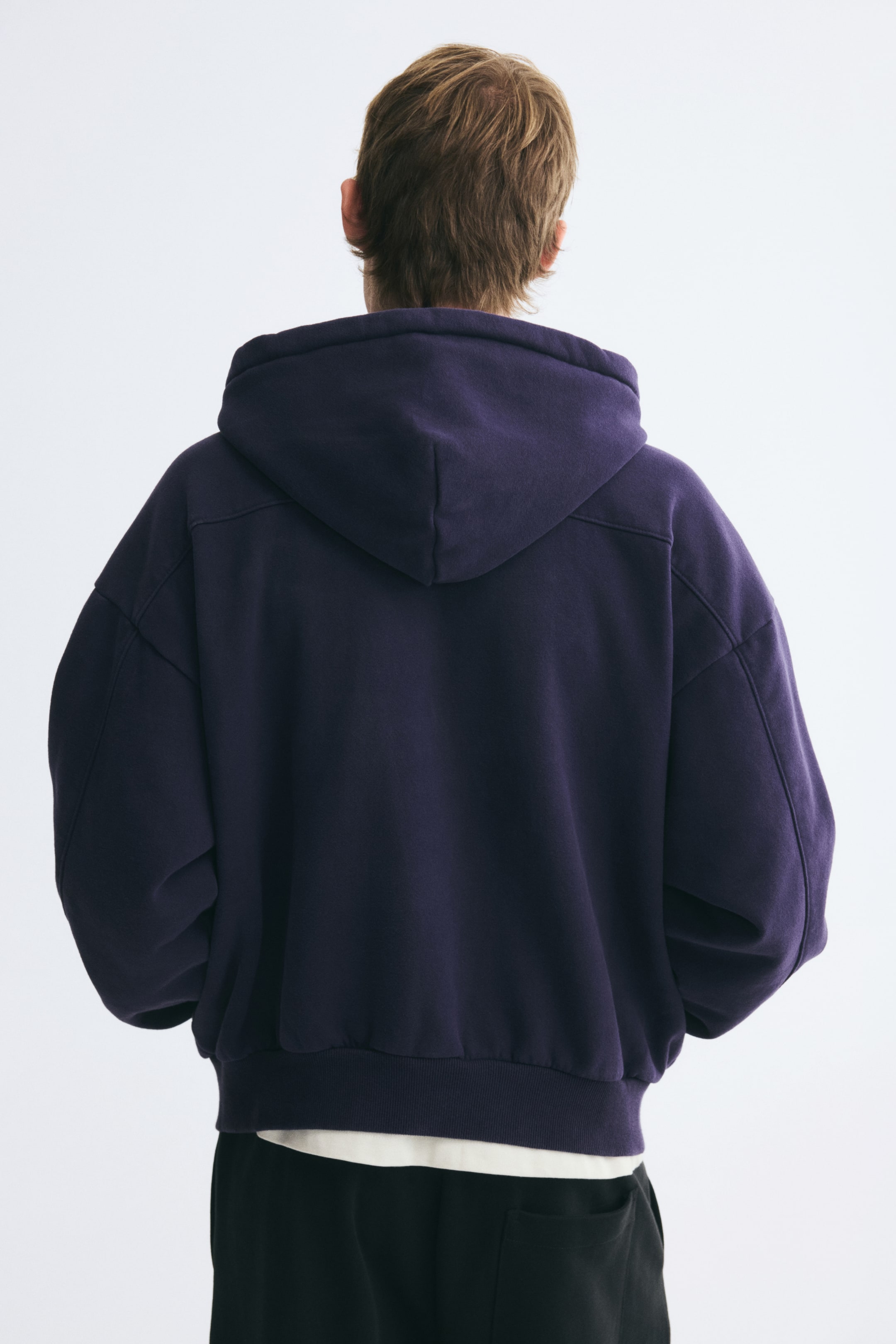 Veste à capuche grande taille fermeture éclair