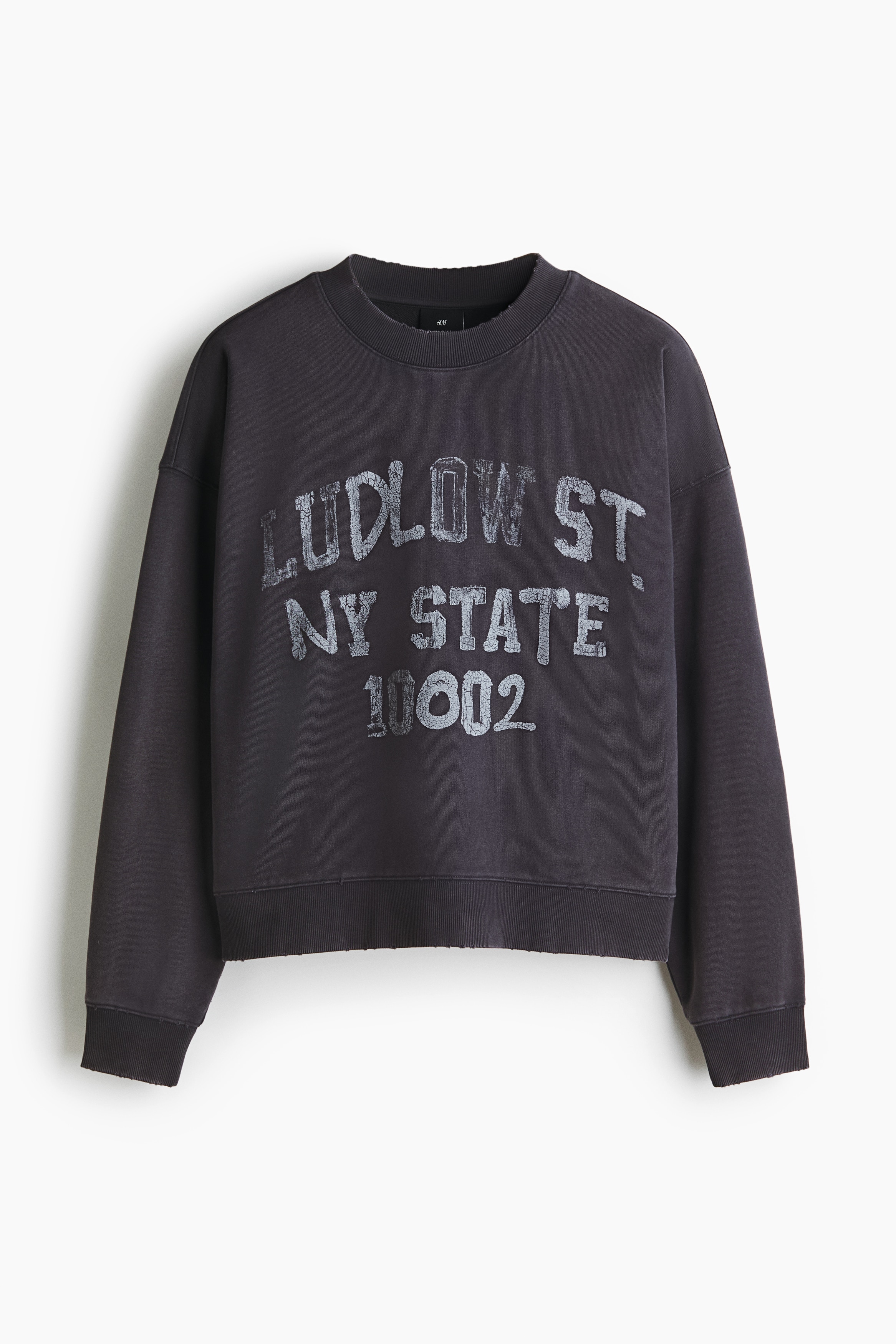 Oversized Fit Printed sweatshirt - Dark grey/Ludlow St/Dark blue/Orchard St