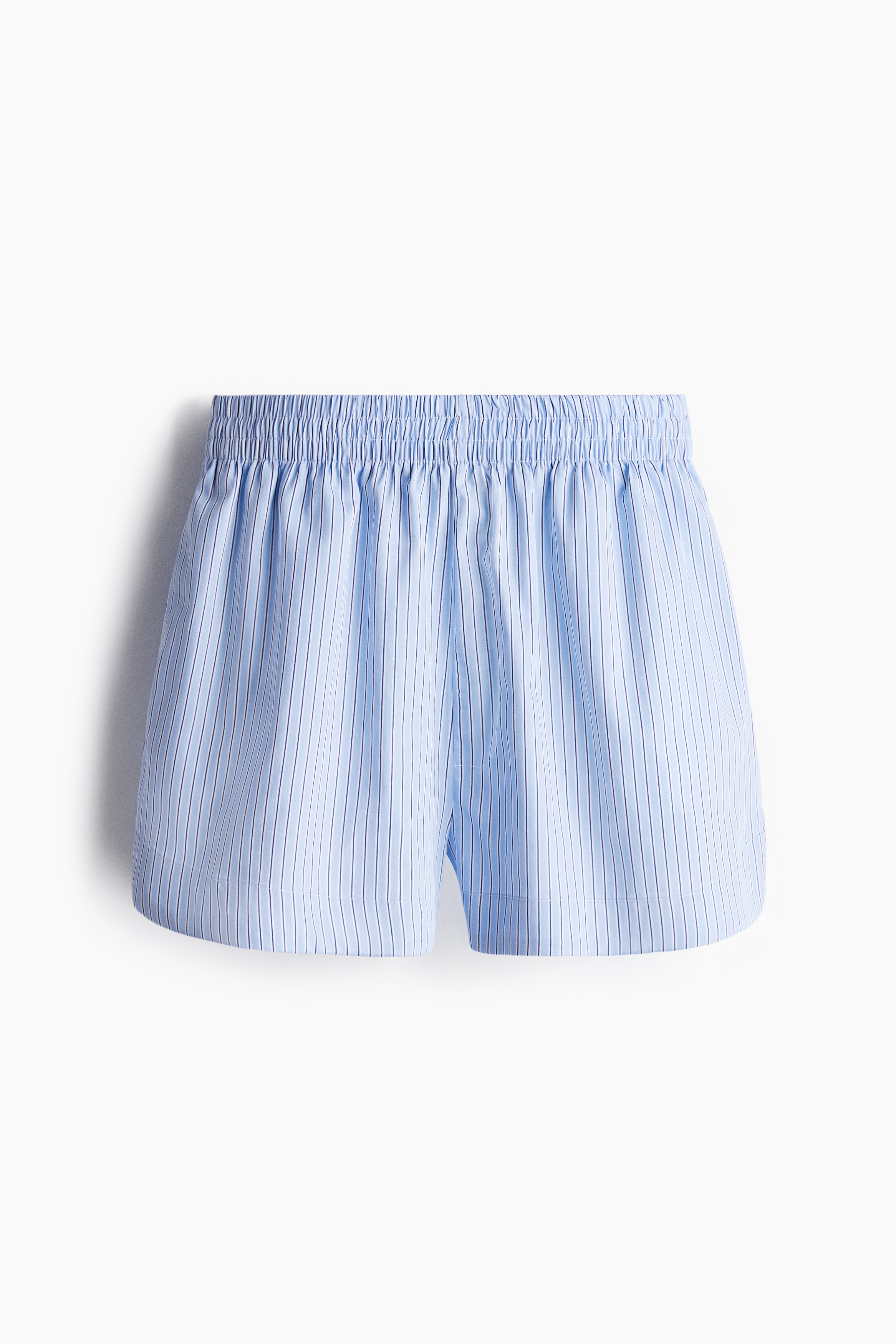 Poplin shorts - Light blue/Striped