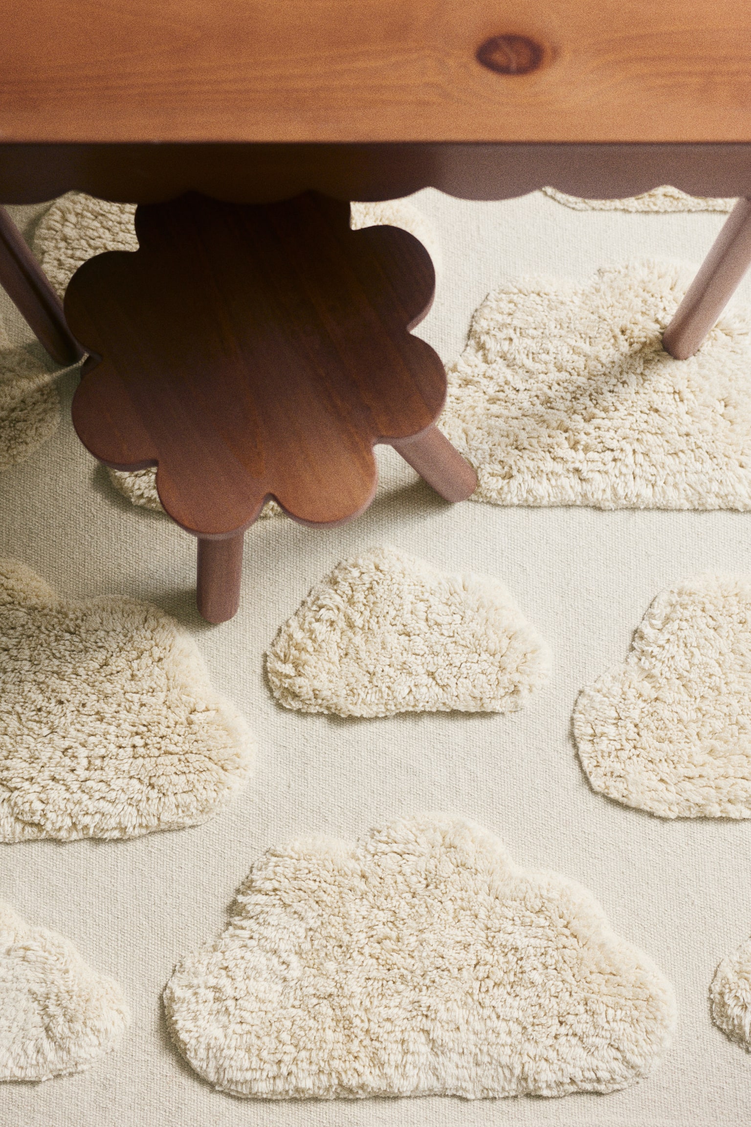 Tufted Cotton Canvas Rug - Cream - 1
