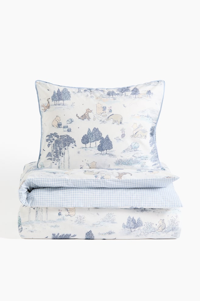 Parure de couette à motif - Bleu clair/Winnie l'ourson/Vert clair/Winnie l'ourson - 1