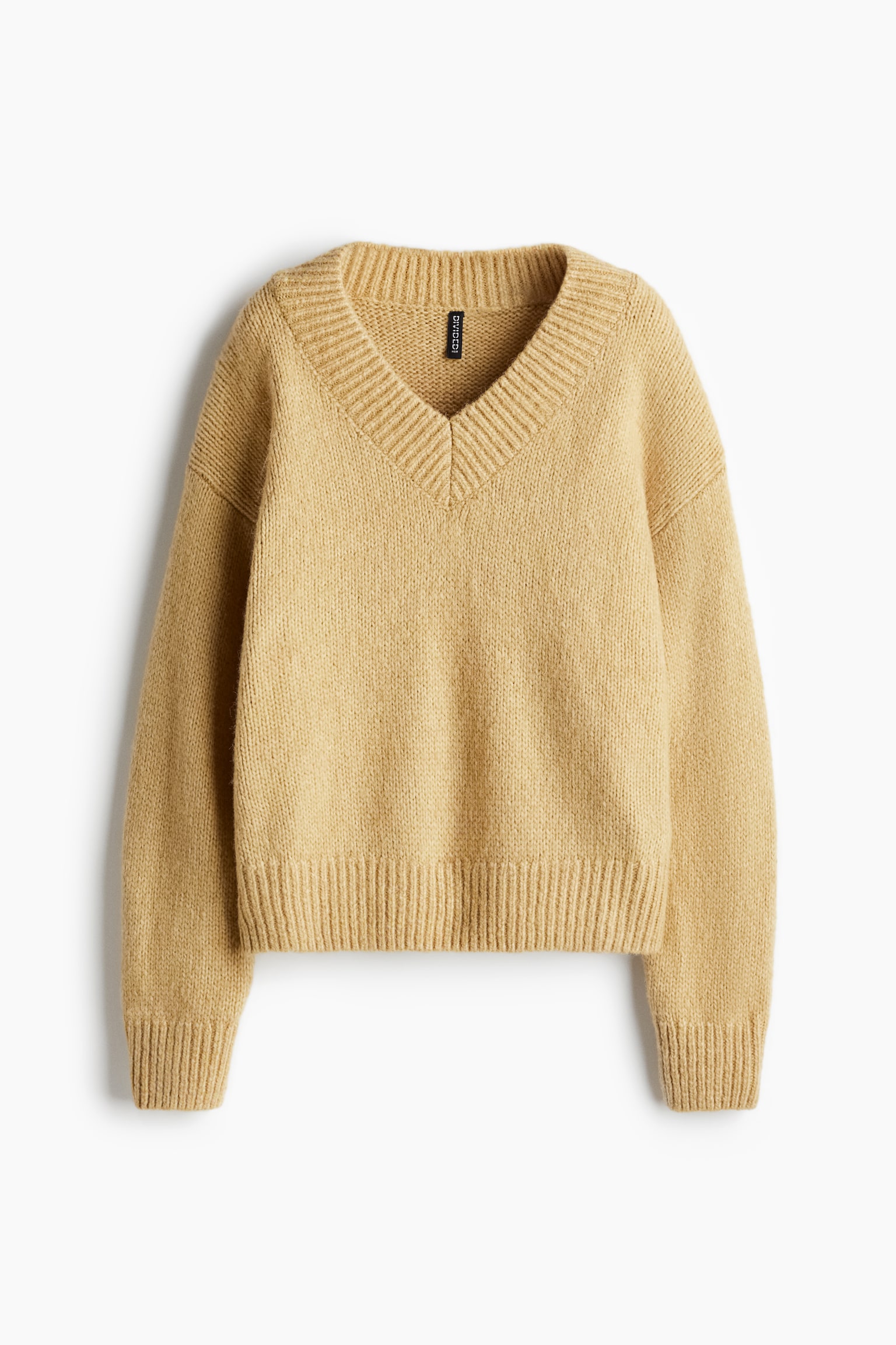 V-neck jumper - Beige/Black/Grey marl/Cream - 2