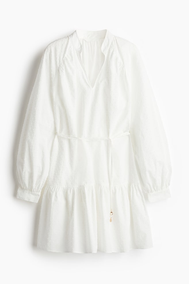 Plumeti dress - White/Bright blue/Patterned - 1
