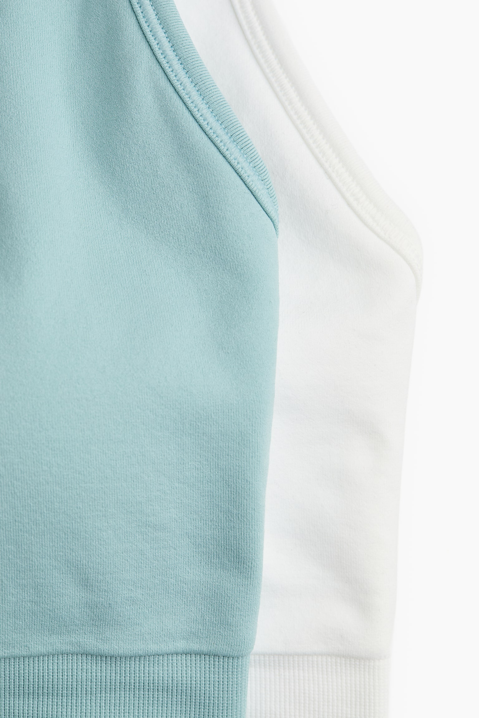 2-pack Seamless Sports bras with DryMove™ - White/Turquoise - 3