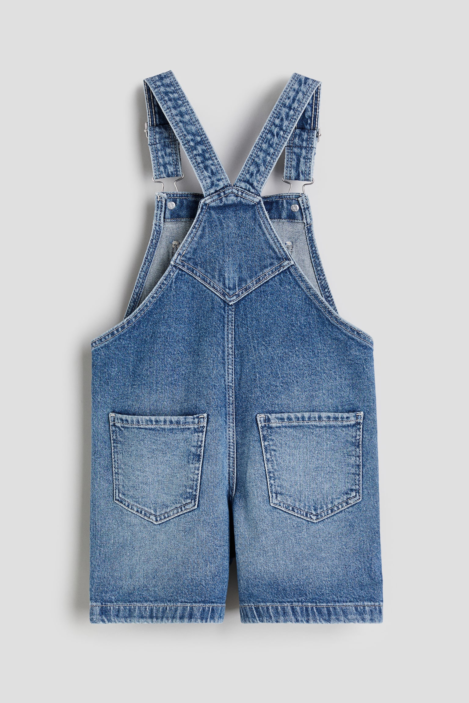 Denim Dungaree Shorts - Denim blue/Light denim blue/Light pink - 5