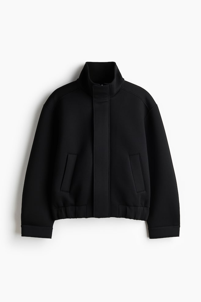Scuba blouson jacket - Black/Dark grey marl - 1