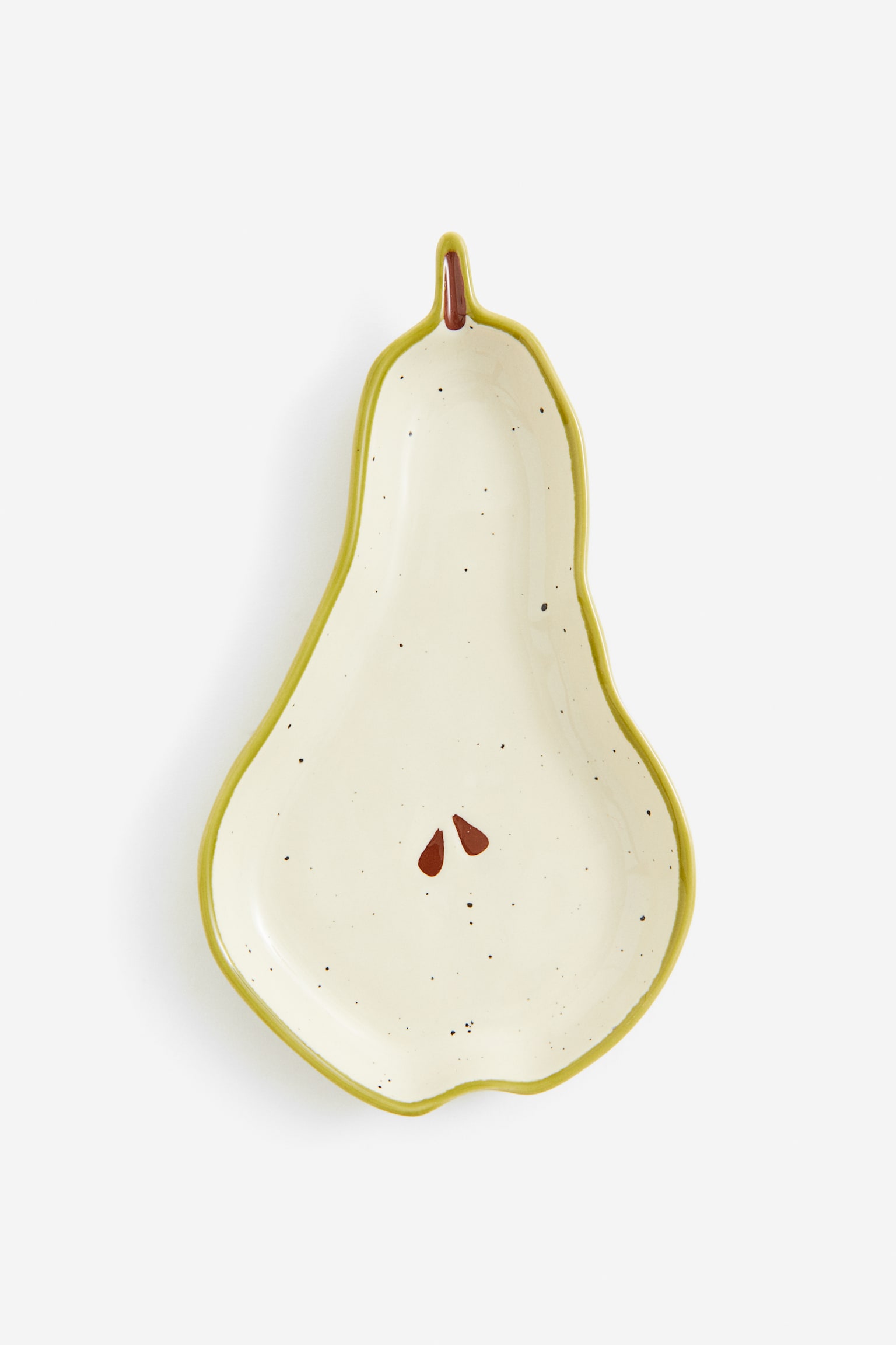 Stoneware plate - Light beige/Pear - 1