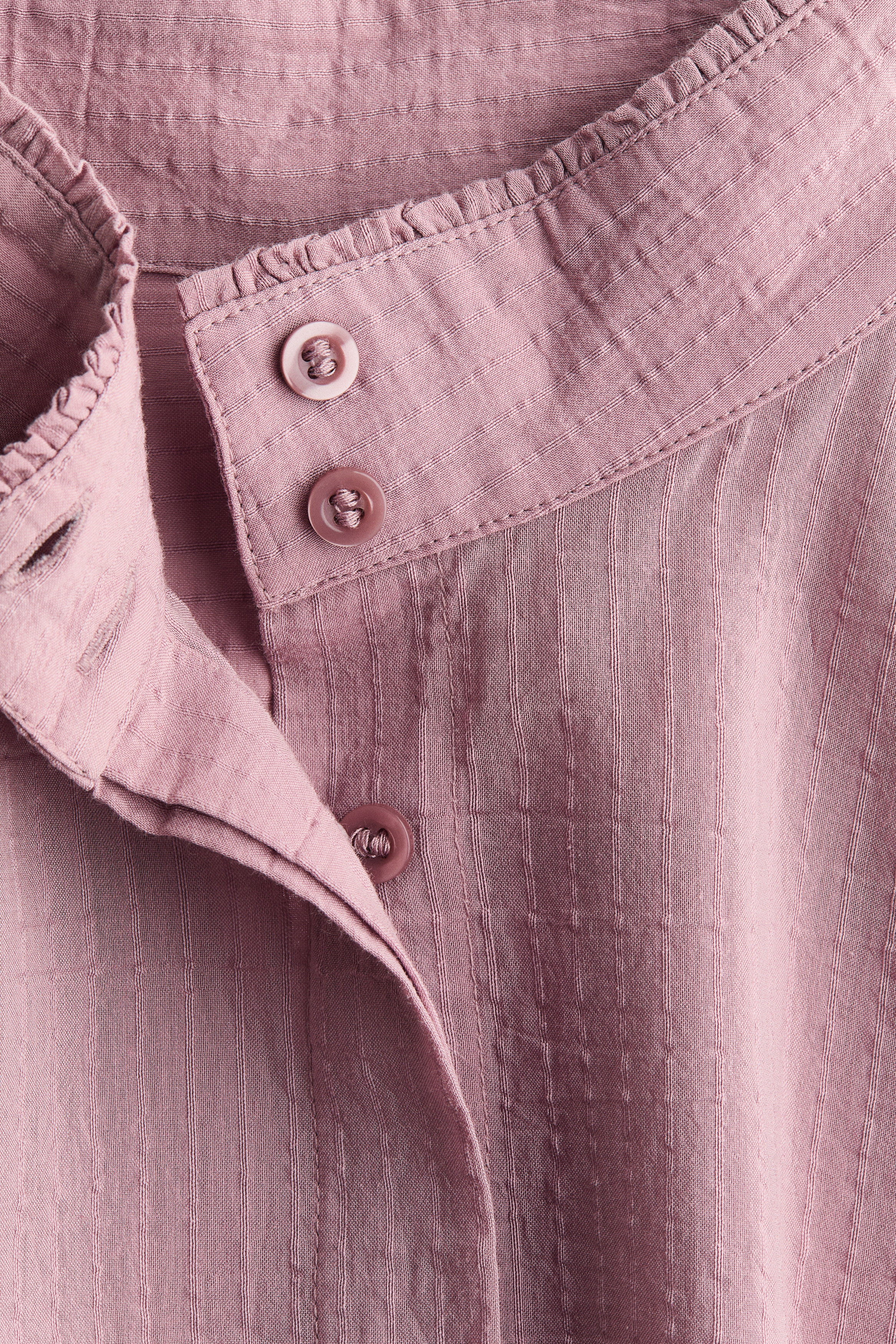 Ruffle-Trimmed Stand-Up Collar Shirt thumbnail 6