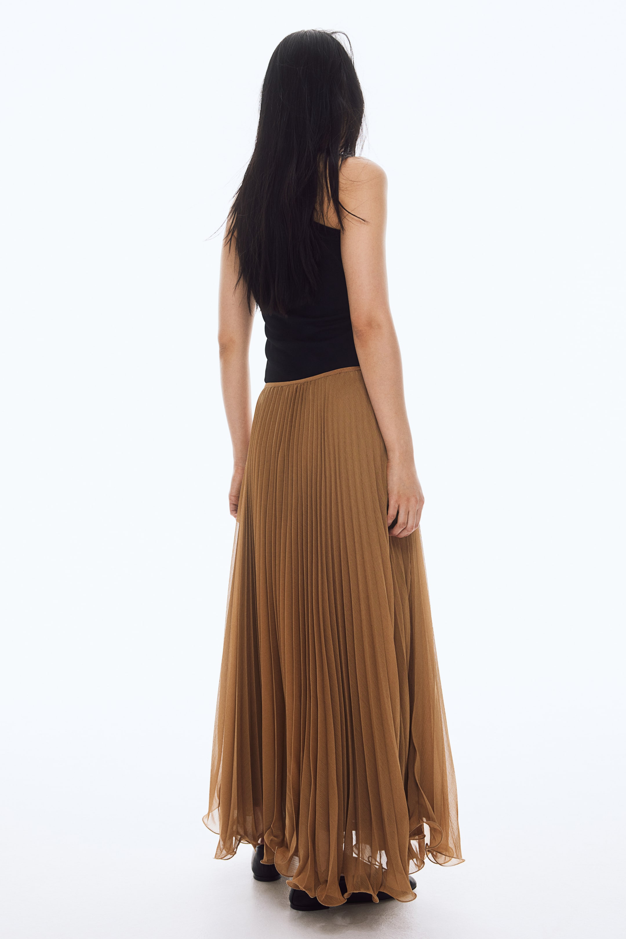 Sheer Pleated Skirt