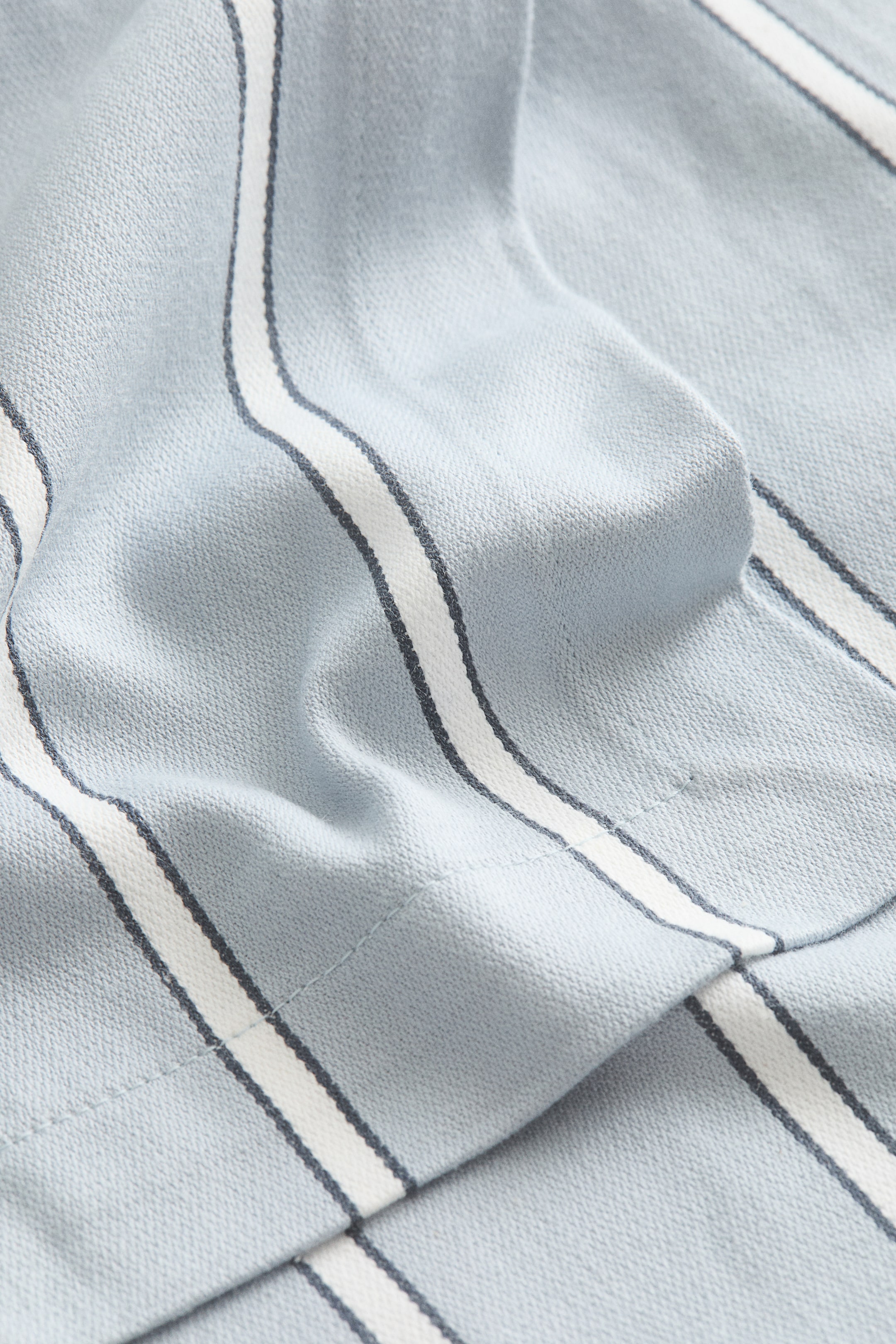 Striped Cotton Sateen Tablecloth
