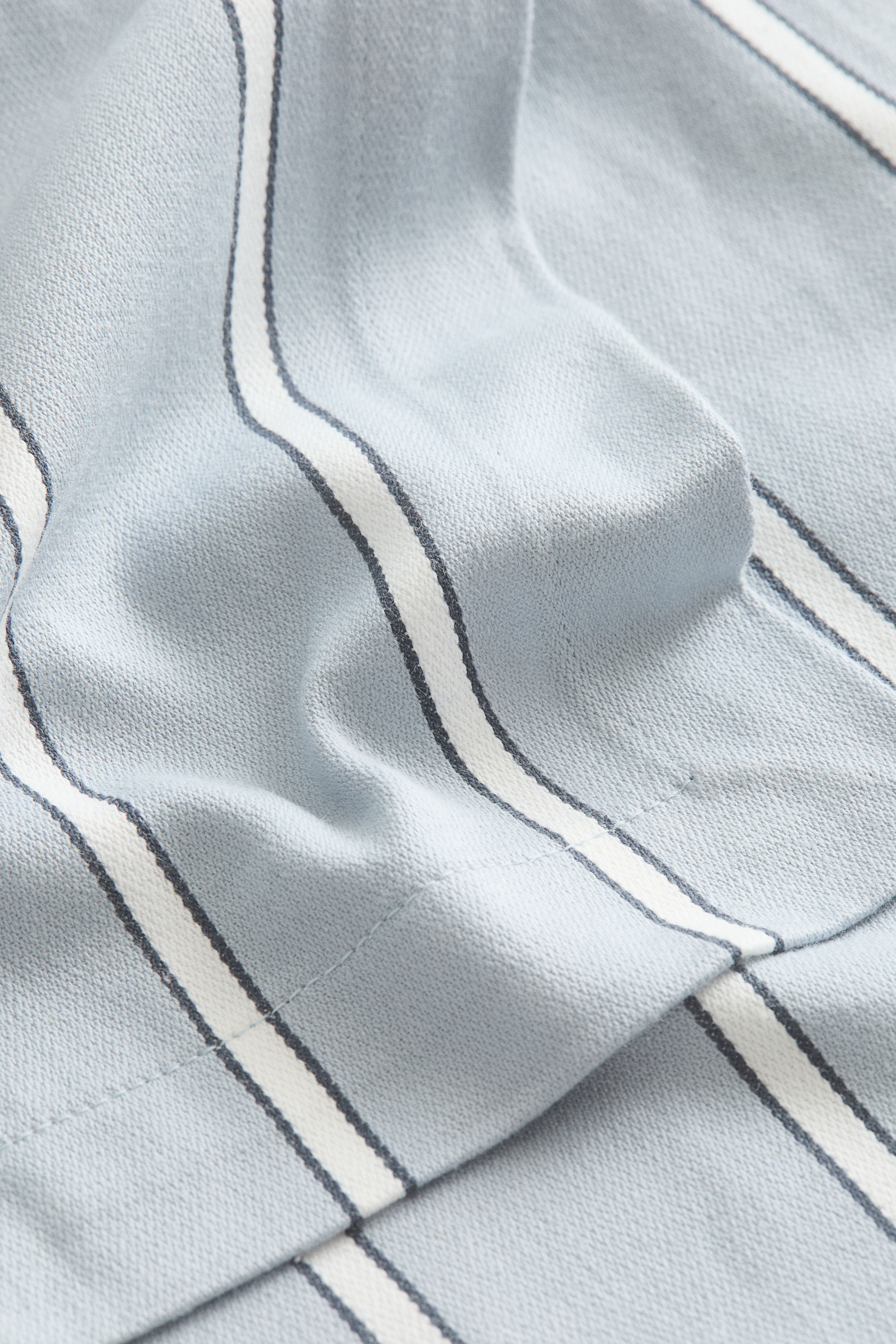 Striped Cotton Sateen Tablecloth