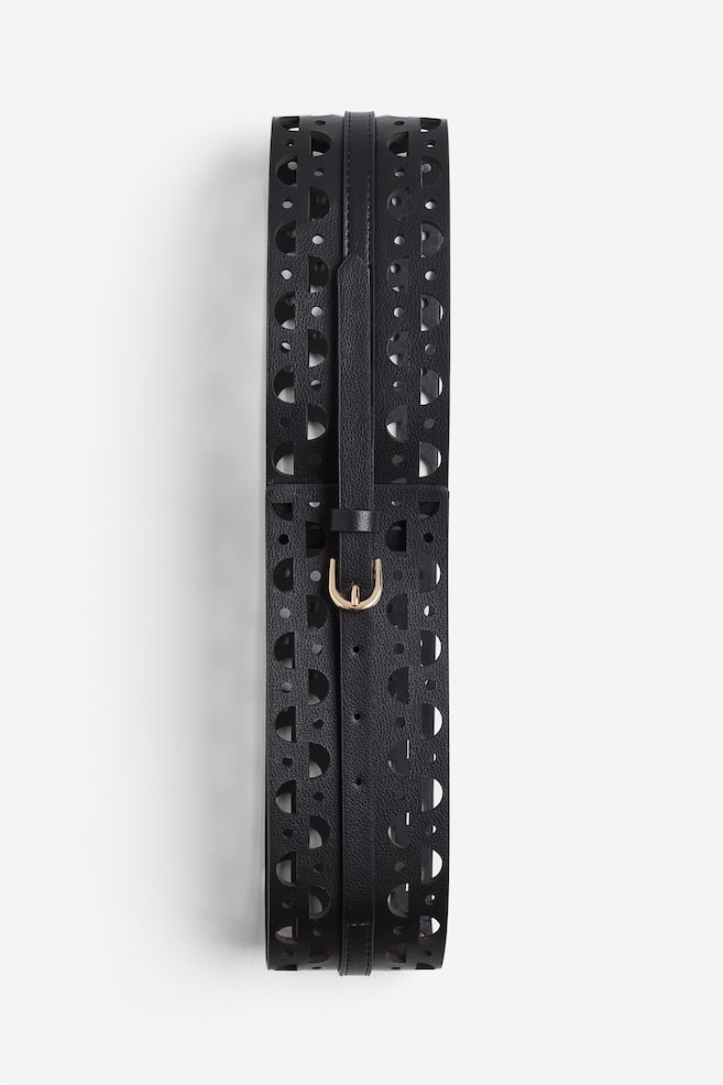 Perforated waist belt - Black - 2