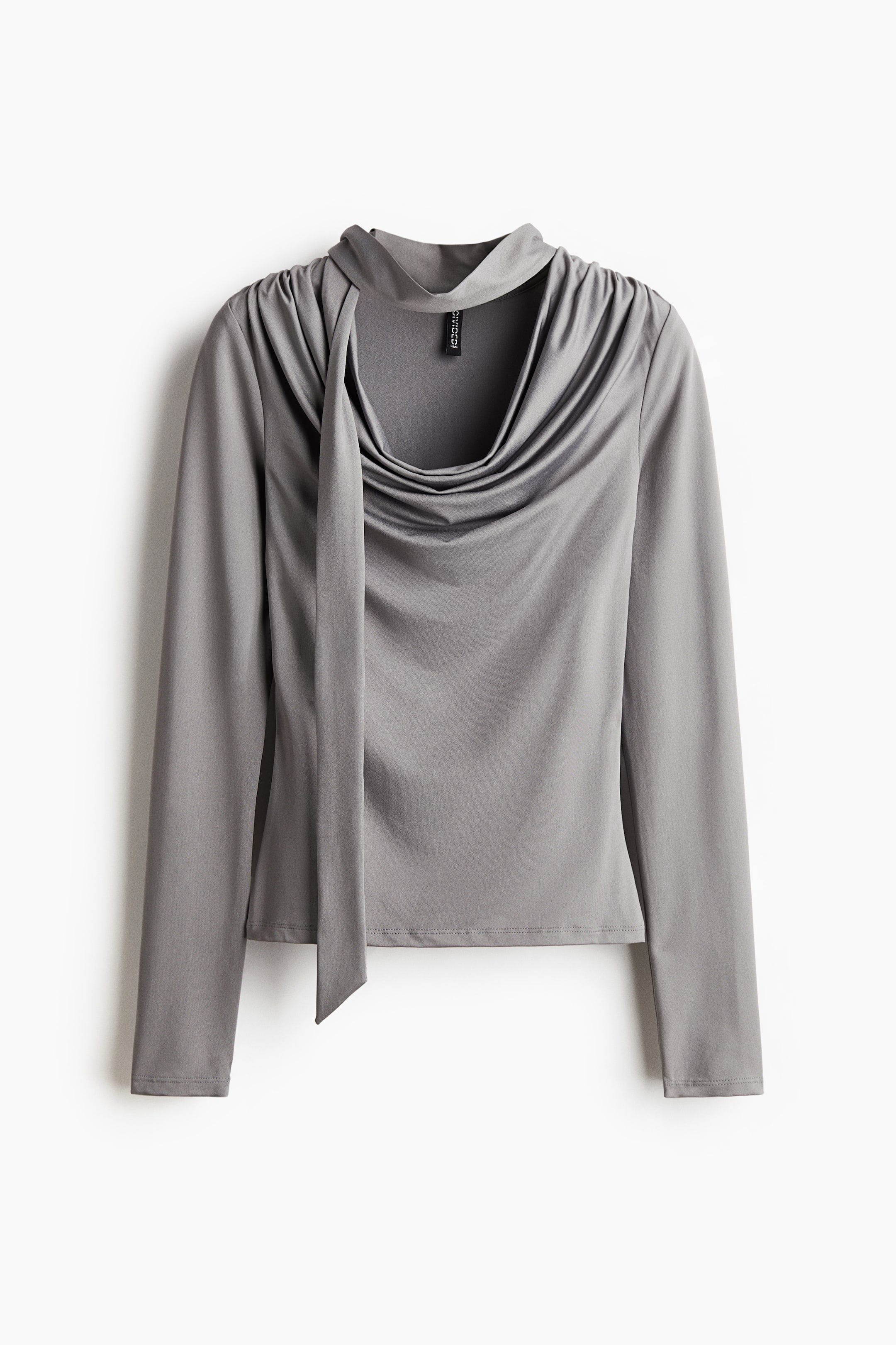 View larger image: Scarf-detail top - Gray - Ladies | H&M CA 4