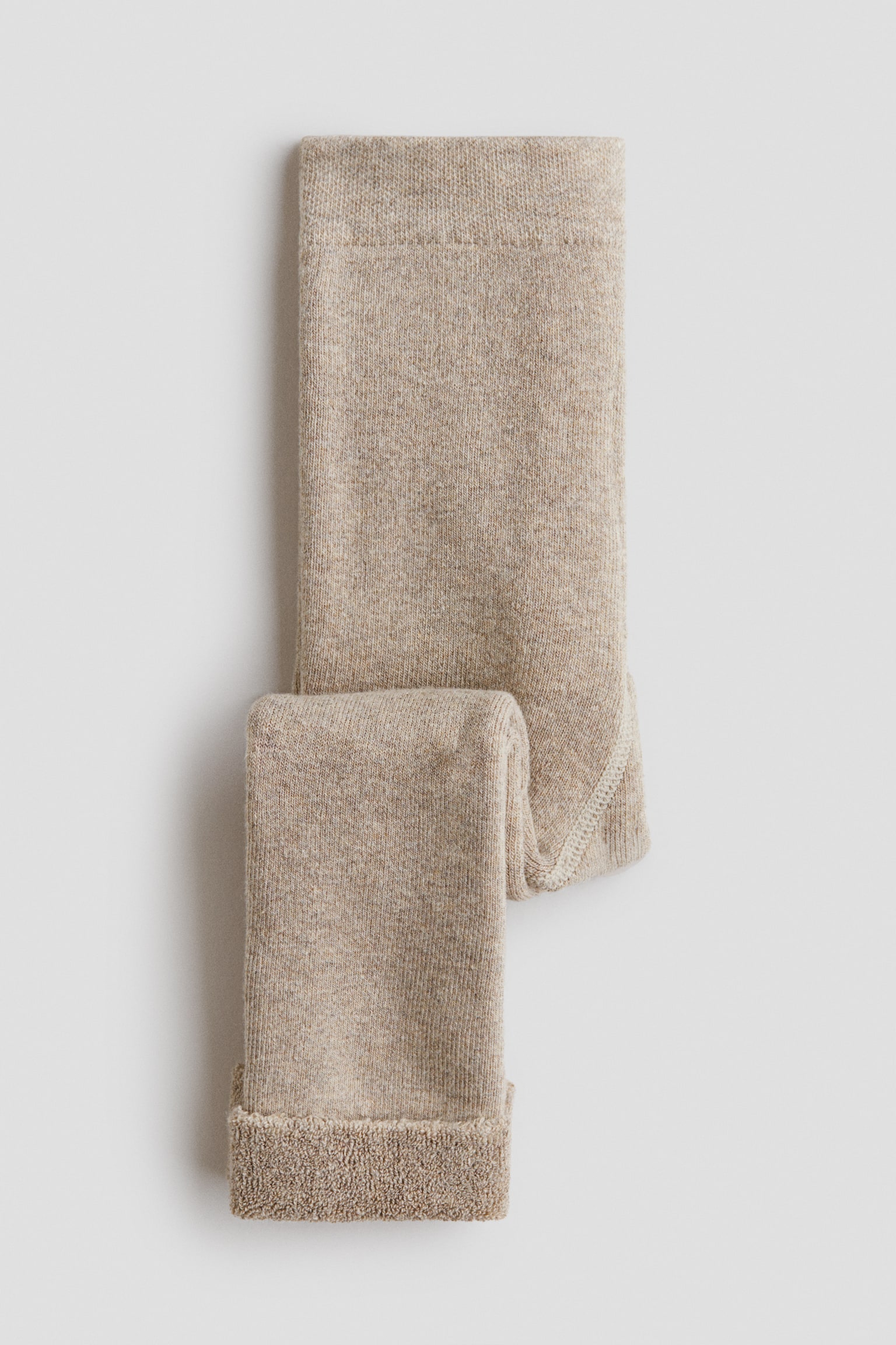Leggings in spugna - Beige chiaro/Rosa polvere chiaro