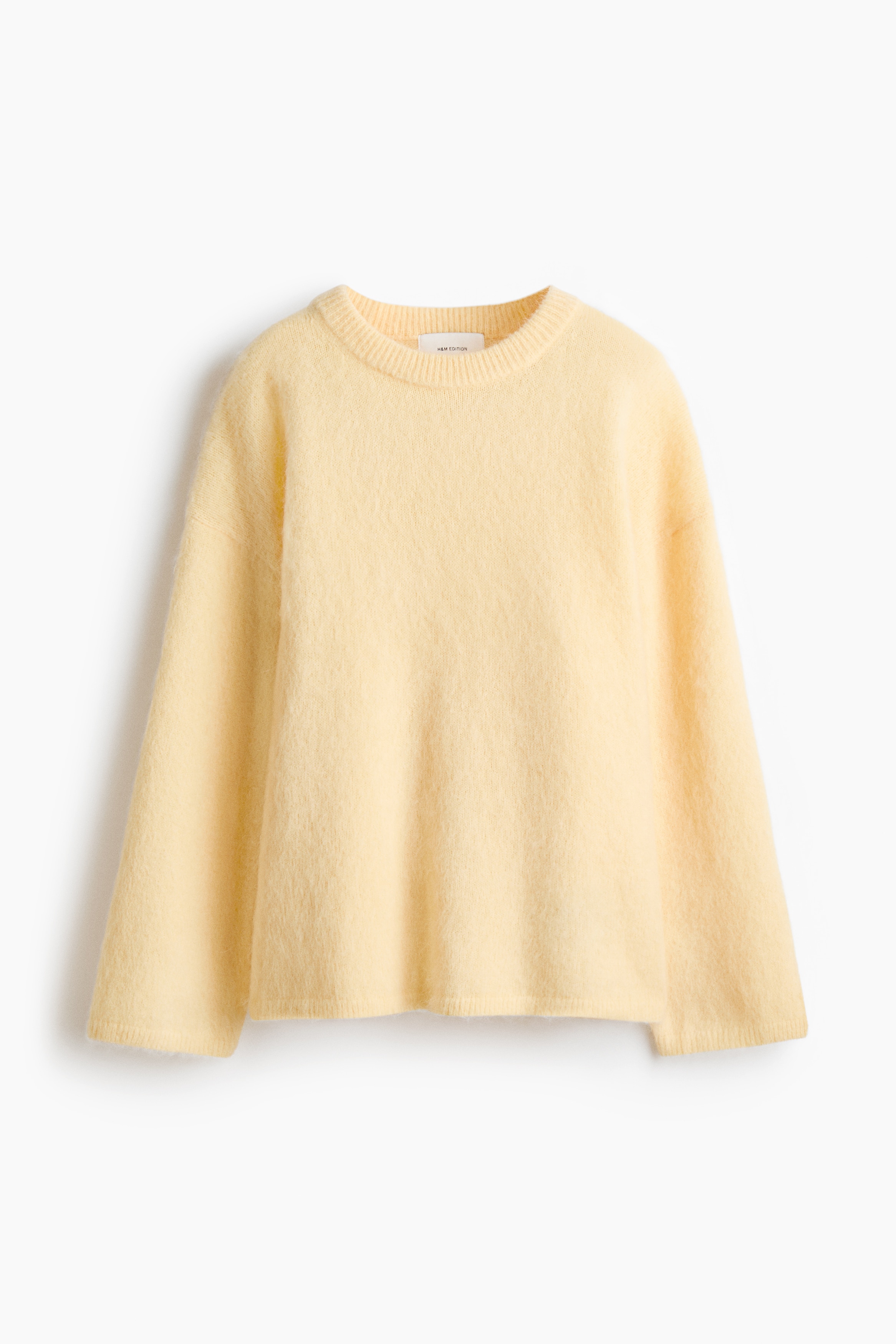 Oversized svetr z mohérové směsi - Světle žlutá/Bleděmodrá/Tlumená tmavě šedá/Světle béžová/Tmavě šedá/Tmavě hnědá/Tmavá hnědošedá/Námořnická modř/Světle béžová/Tlumená fialová/Zelená/Bílá/Temně oranžová/Tmavě béžová
