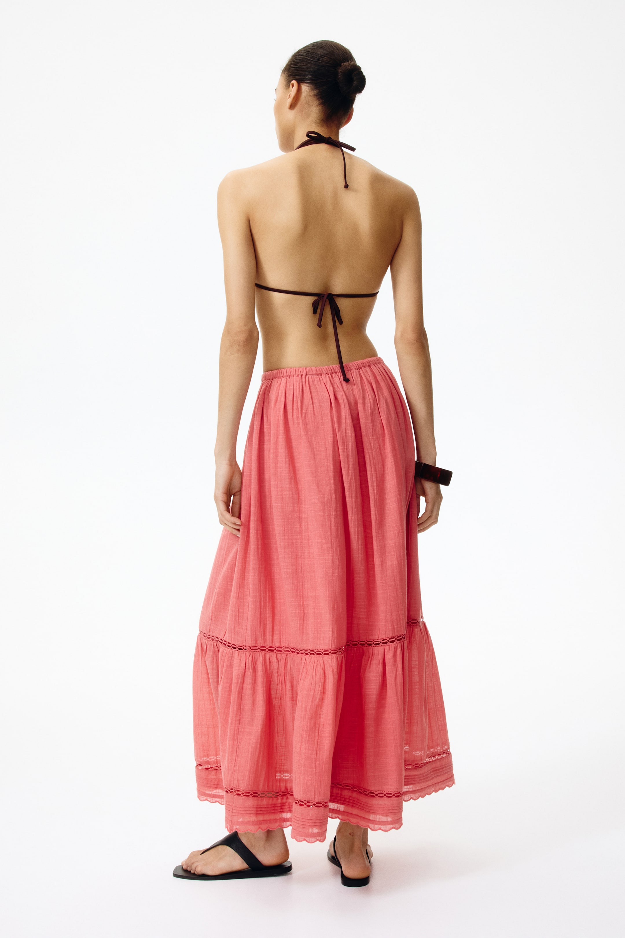 Женские юбки H&M Lace-Inset Cotton Skirt — фото 6