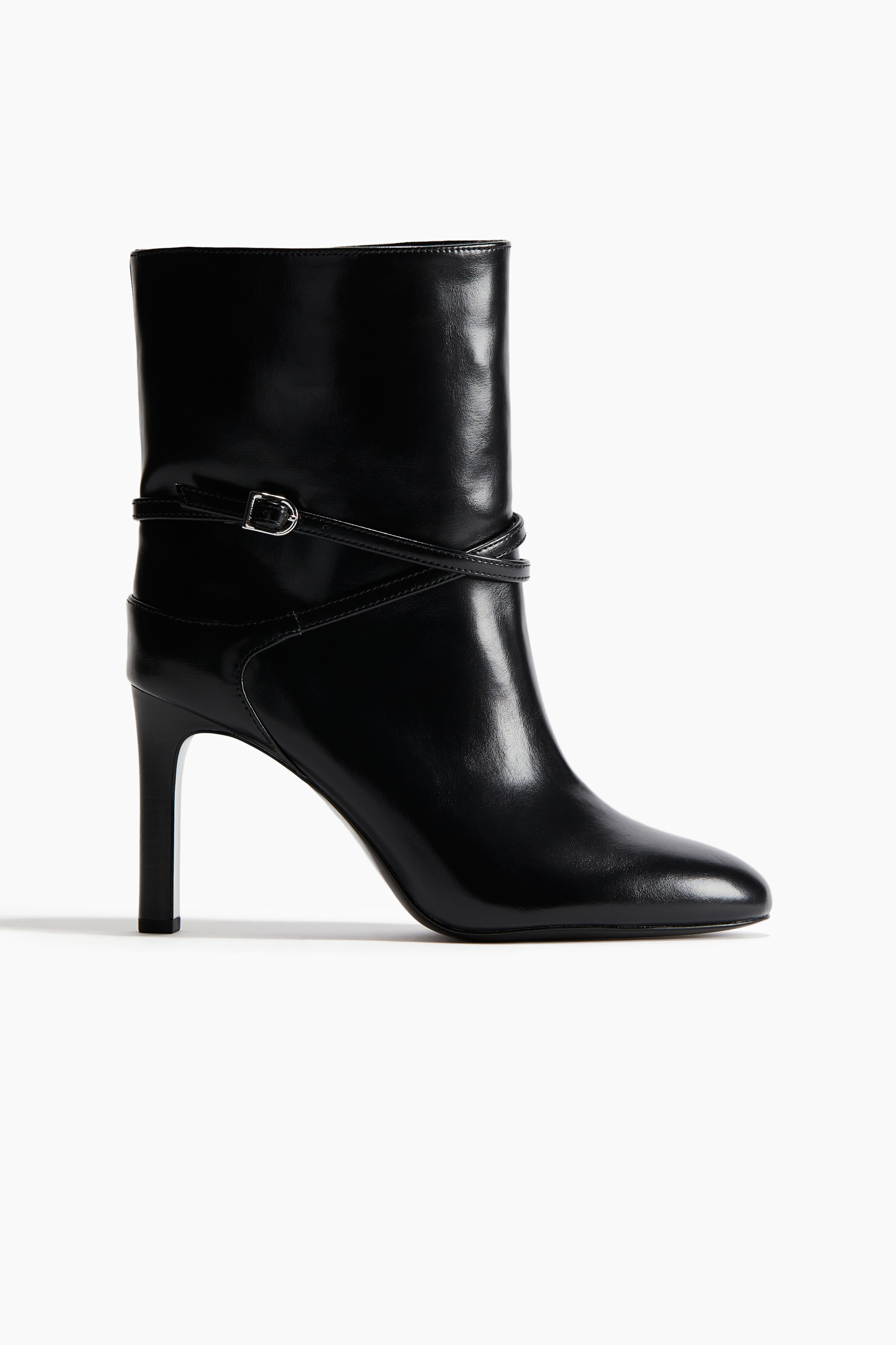 Bottines a talon Noir FEMME H M FR