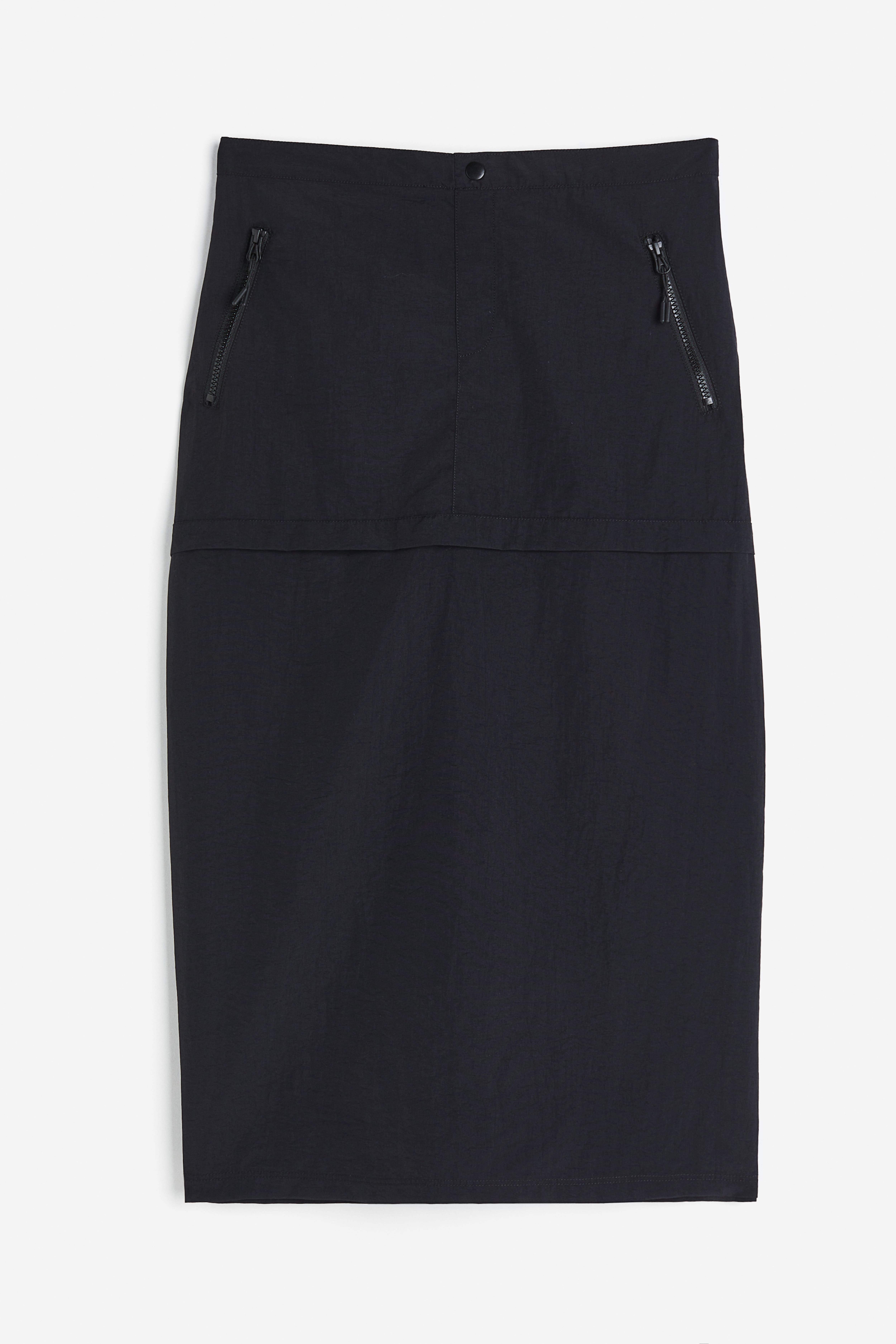 Black skirt with zip pockets hotsell