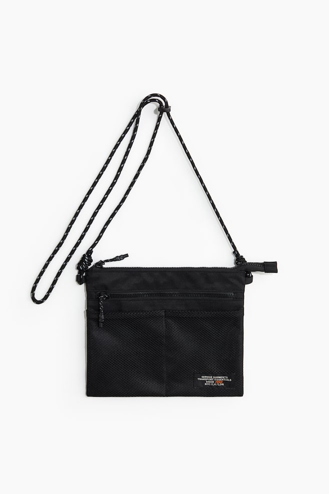 Bolso cruzado - Negro/Beige claro/Negro - 1