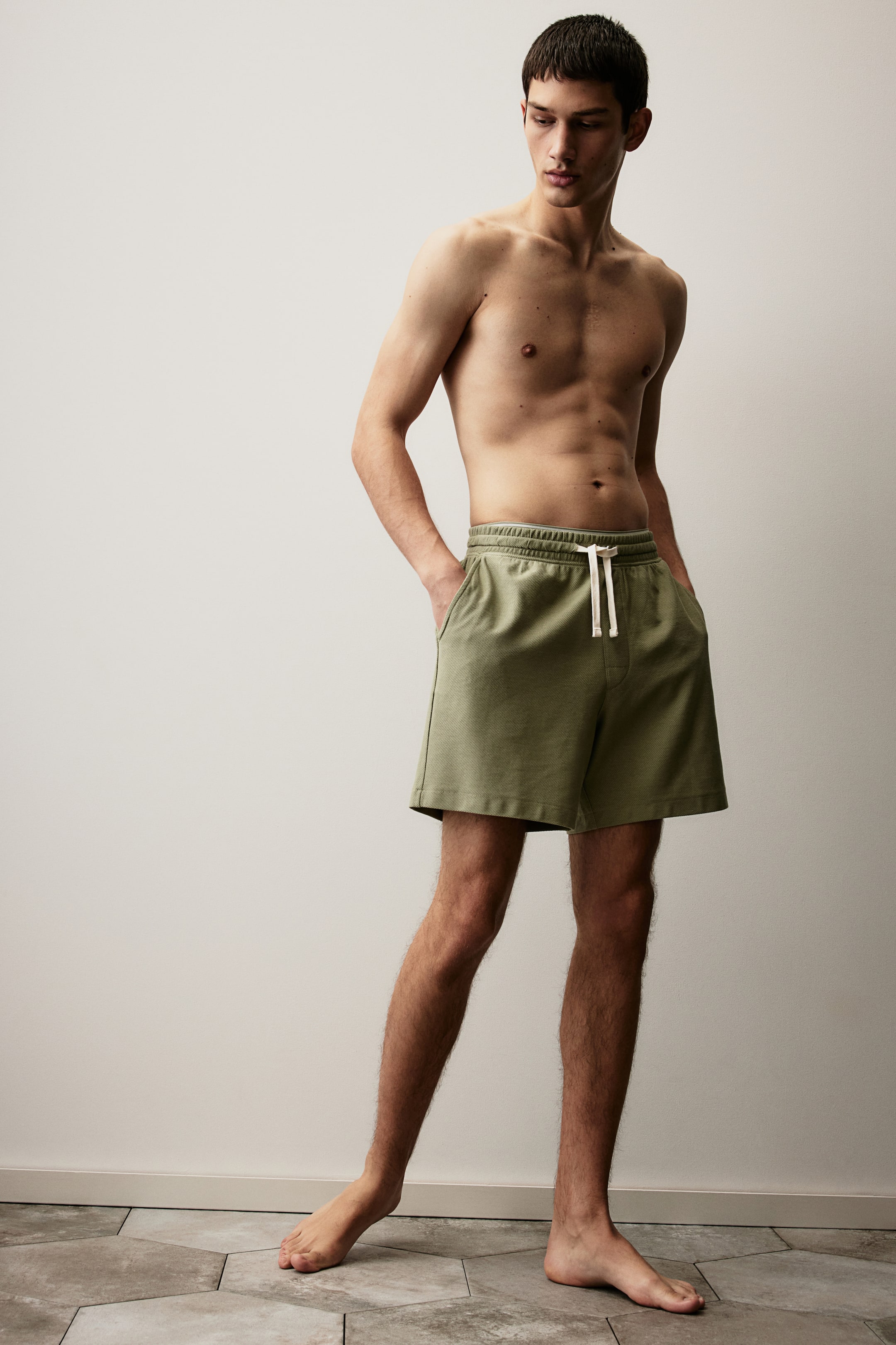 Regular Fit Piqué Shorts