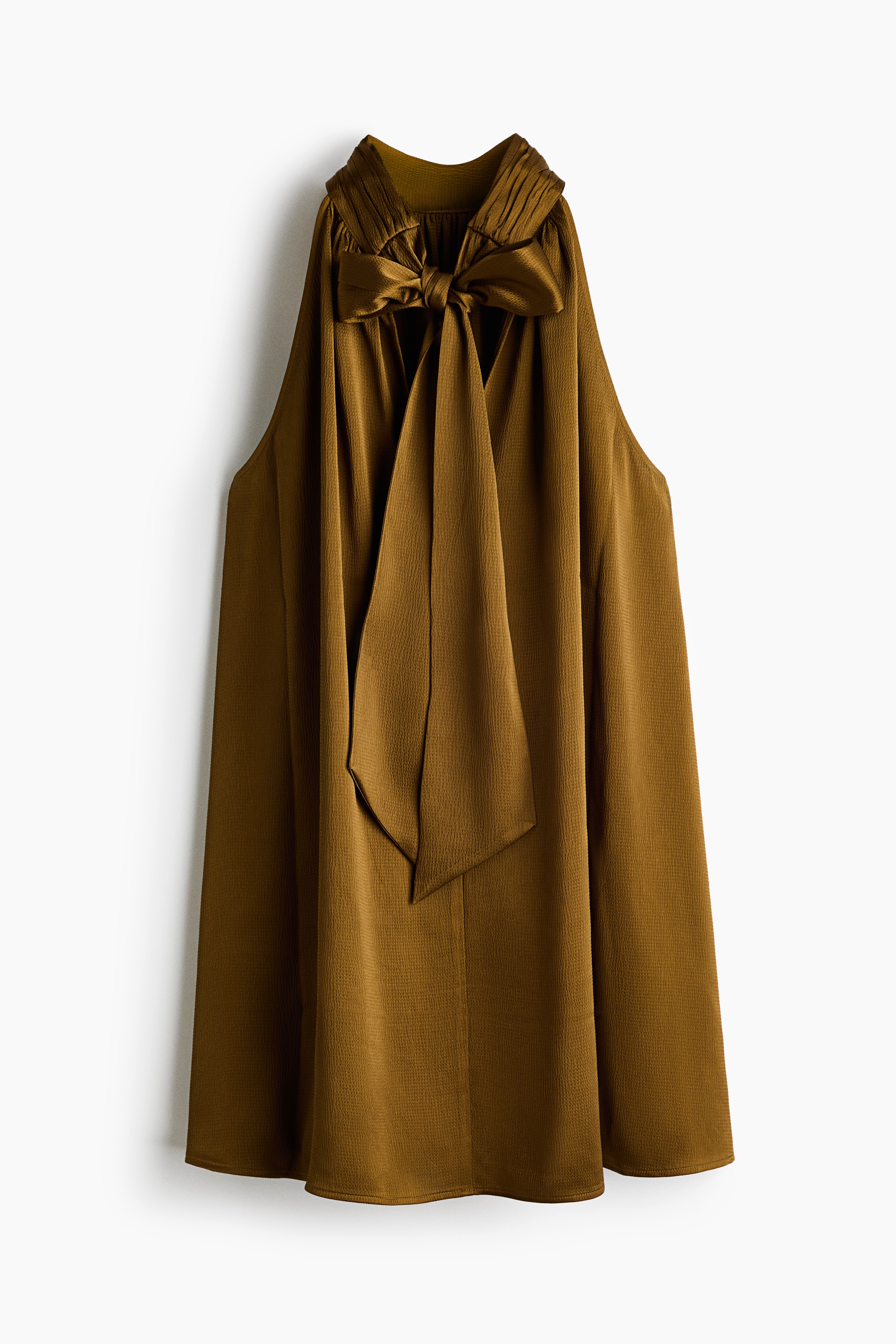 Bow-collar A-line dress