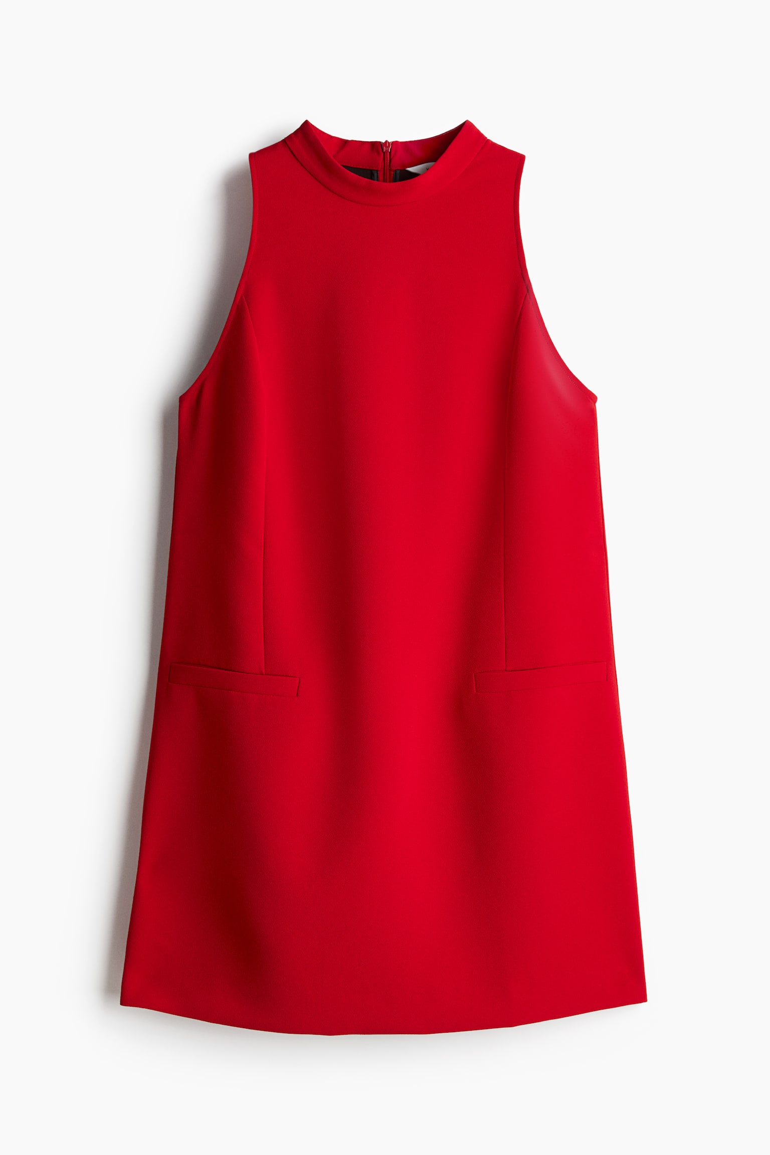 A-line Mini Dress - Bright red/White - 2