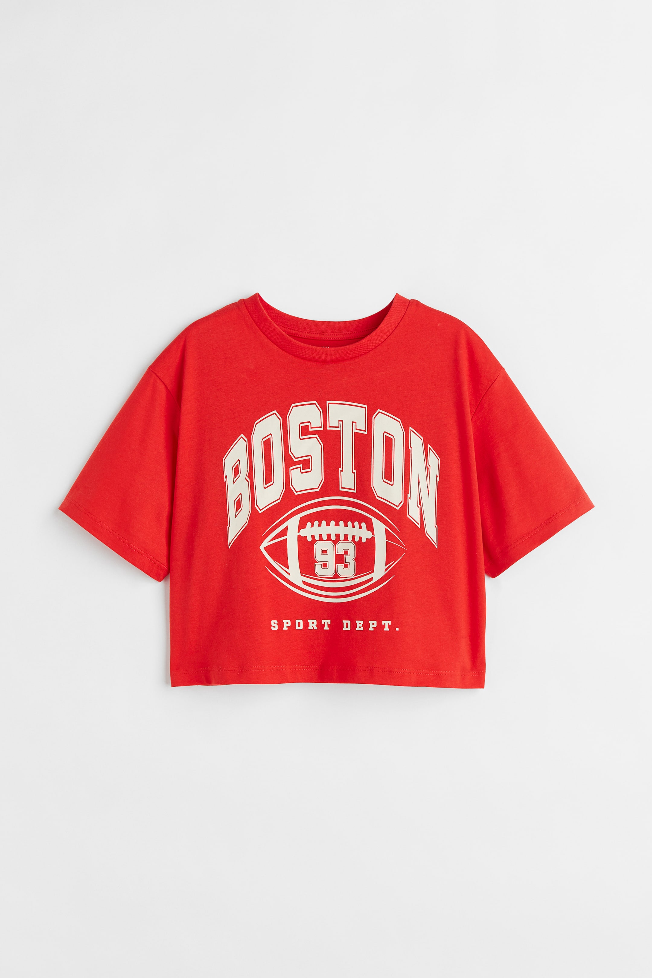 View larger image: Cropped cotton top - Red - Kids | H&M GB 1