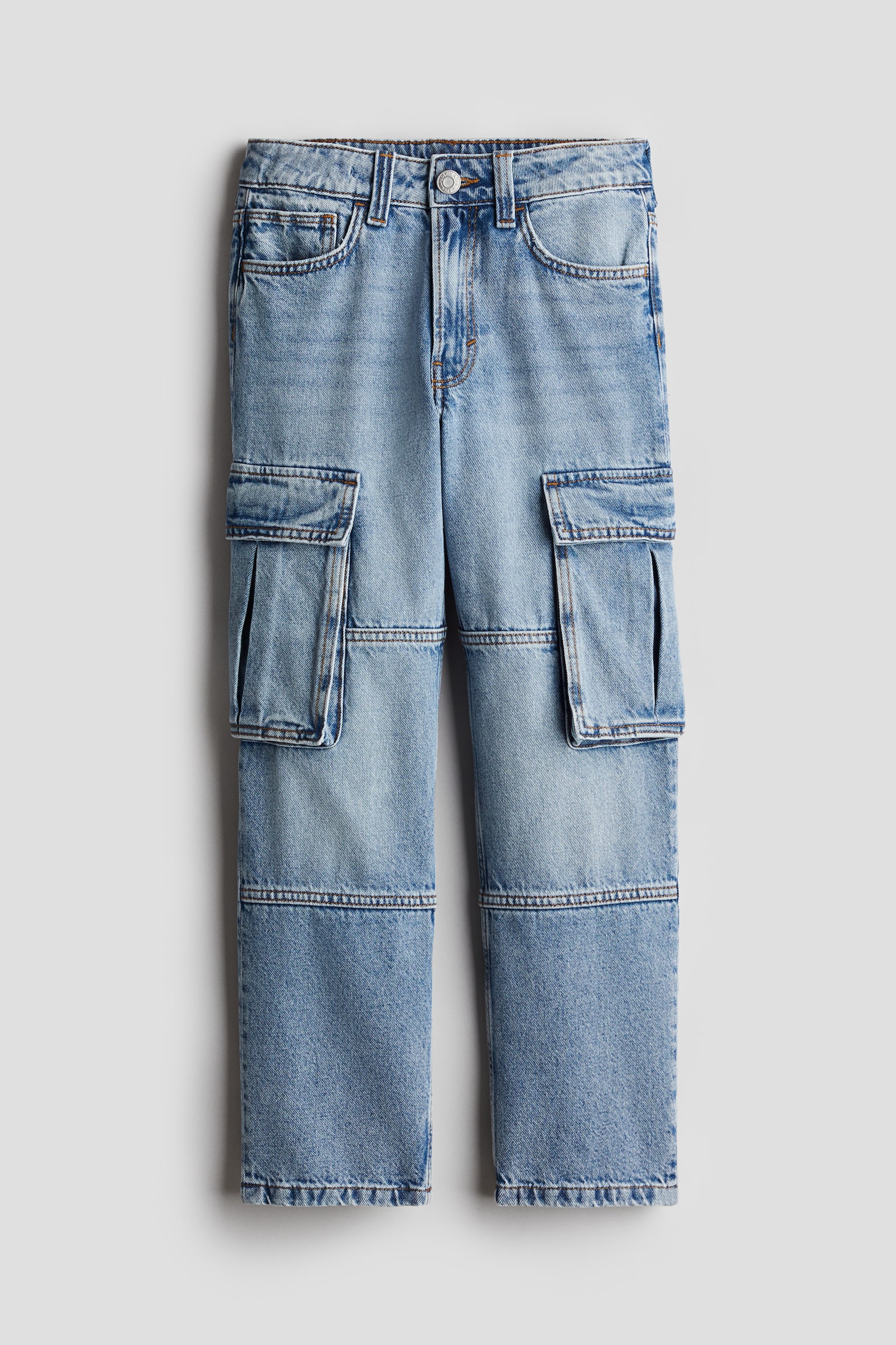 Loose Fit Straight Leg Jeans - Light denim blue/Beige/Dark denim grey/Dark denim blue - 1