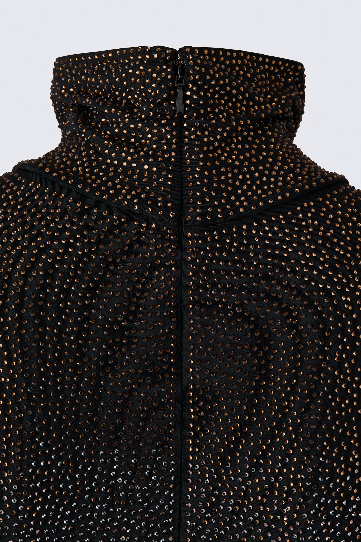 Боди Embellished Mock Turtleneck — H&M, цвет: Чёрный / Золотой — фото 3