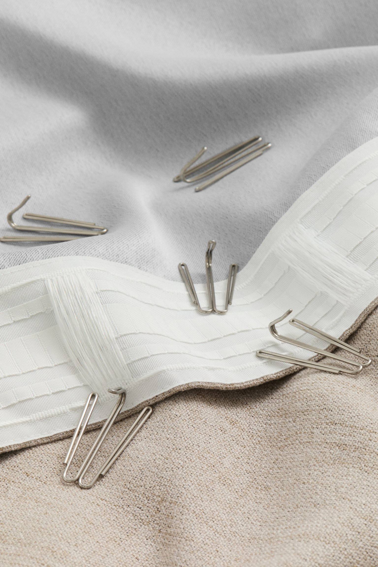 1-pack long and wide blackout curtain length - Beige/Sage green - 2