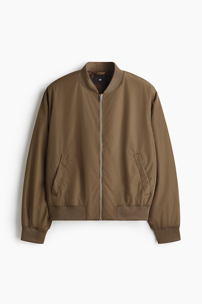 Lightweight Bomber Jacket - Dark beige/Black/Dark blue/Dark taupe/Light beige - 1