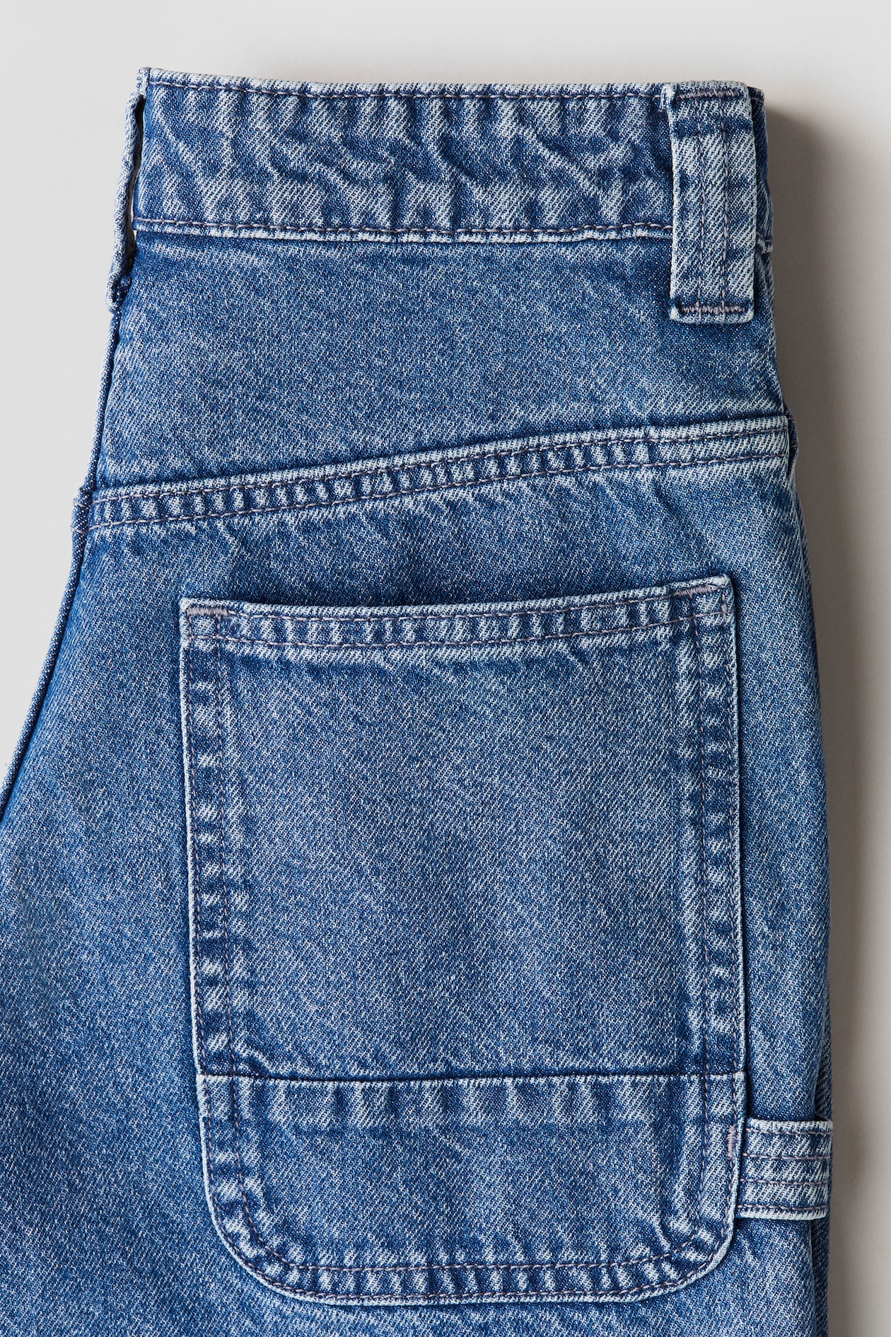 Babyhug Denim Stretchable Jeans With Basketball Embroidery - Blue