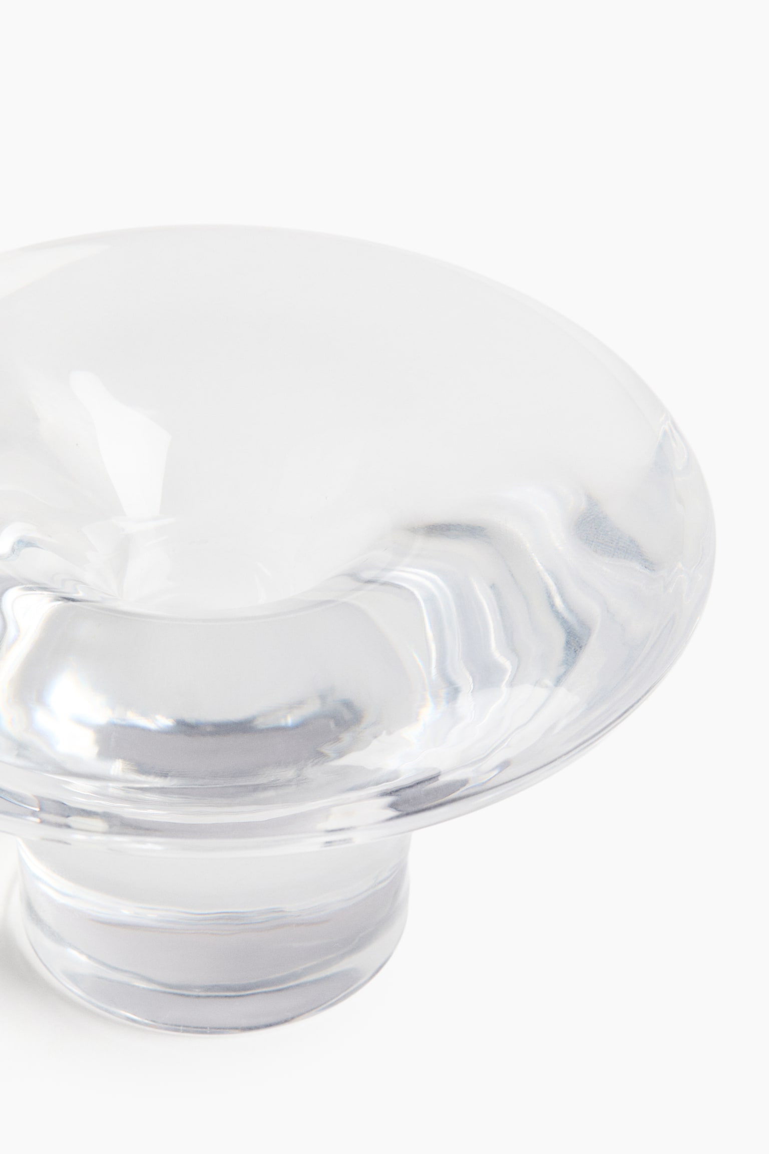 כלי זכוכית לנר - שקוף/ורוד - 5